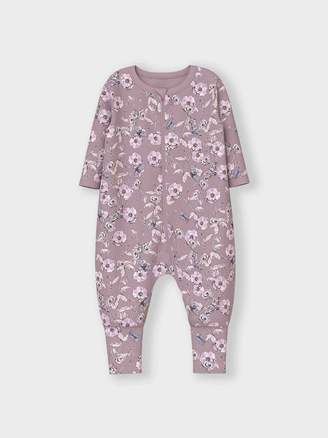 Name It Pyjama NBFNIGHTSUIT 2P ZIP FF GRAPE FLOWER NOOS (set, 2-delig)