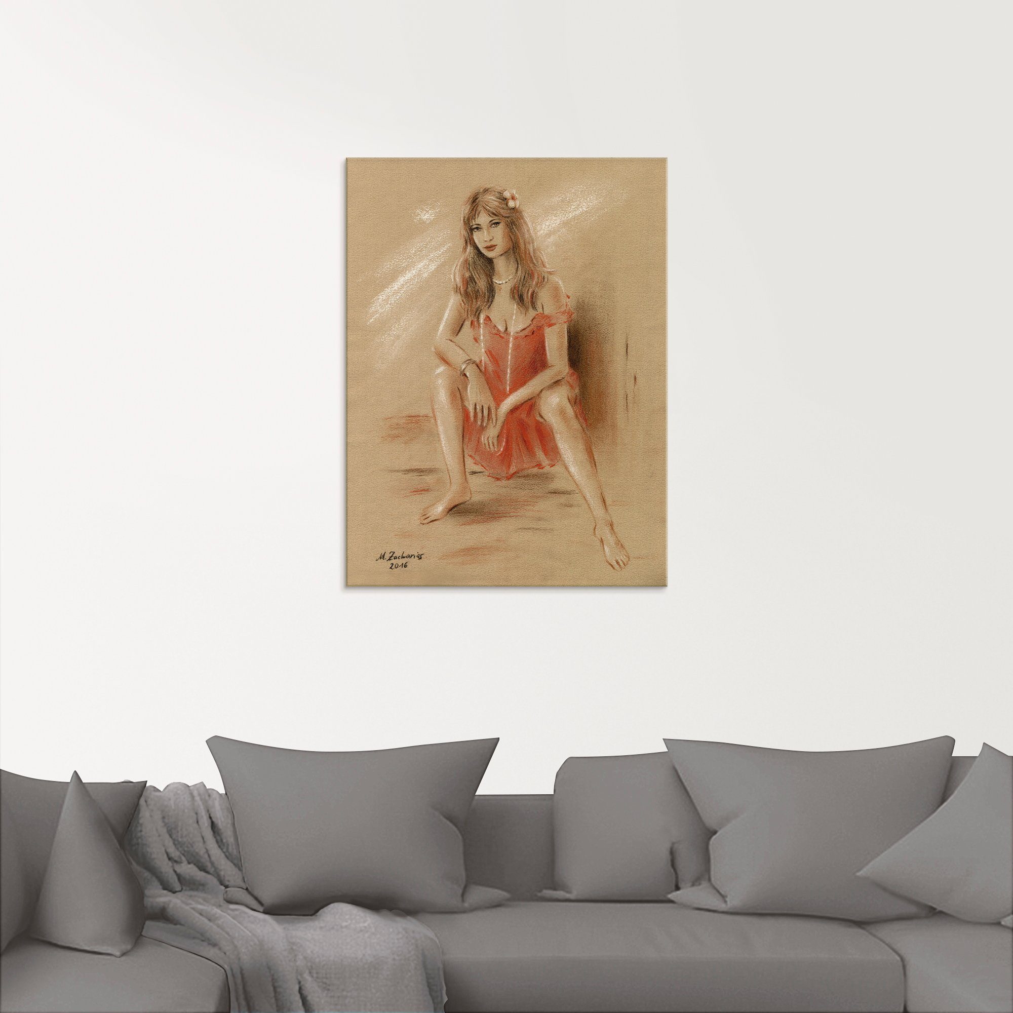 Artland Print op glas Verlangen - erotiek vrouwen