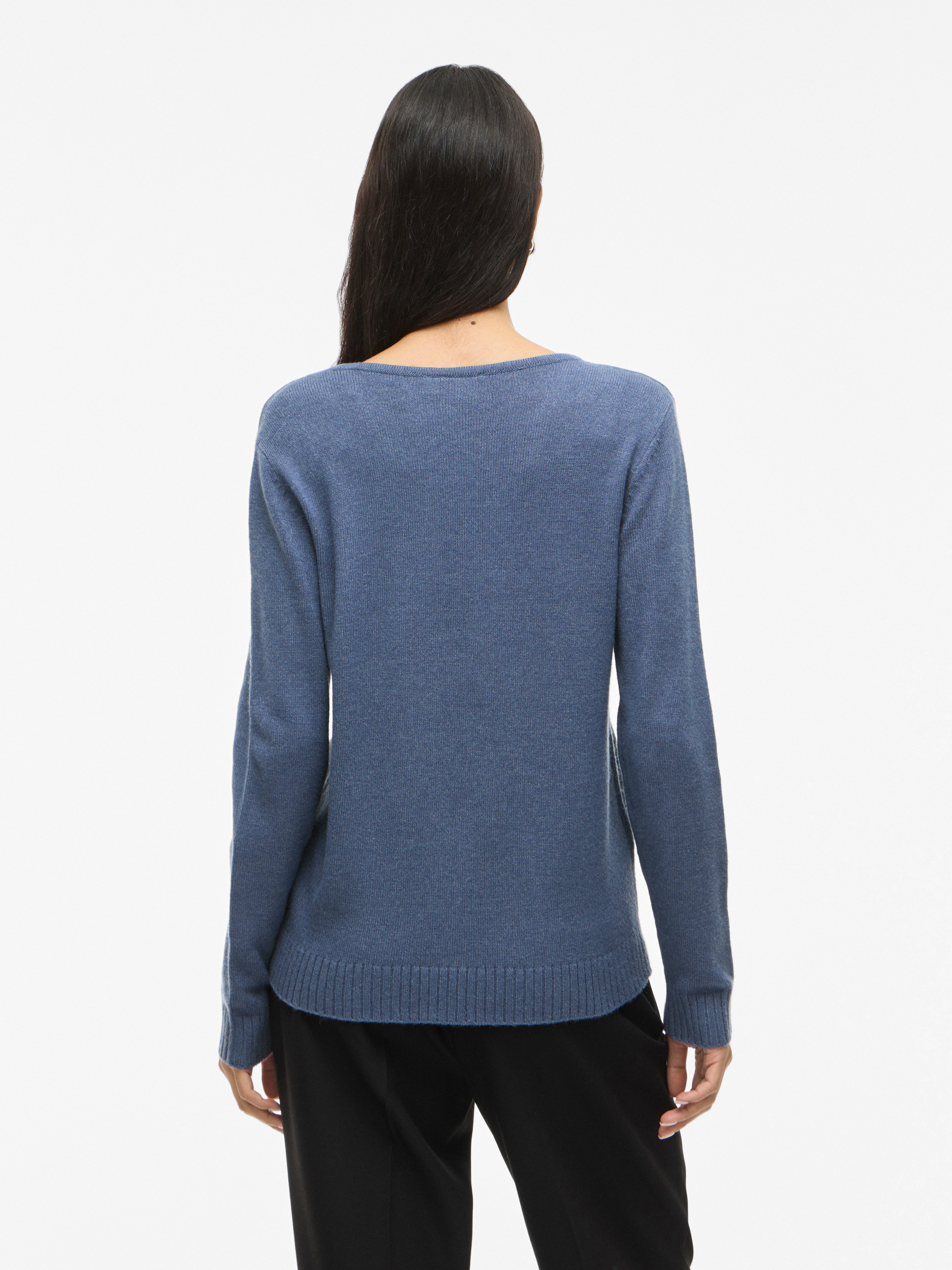 Vila Trui met V-hals VIRIL V-NECK L/S KNIT TOP - NOOS