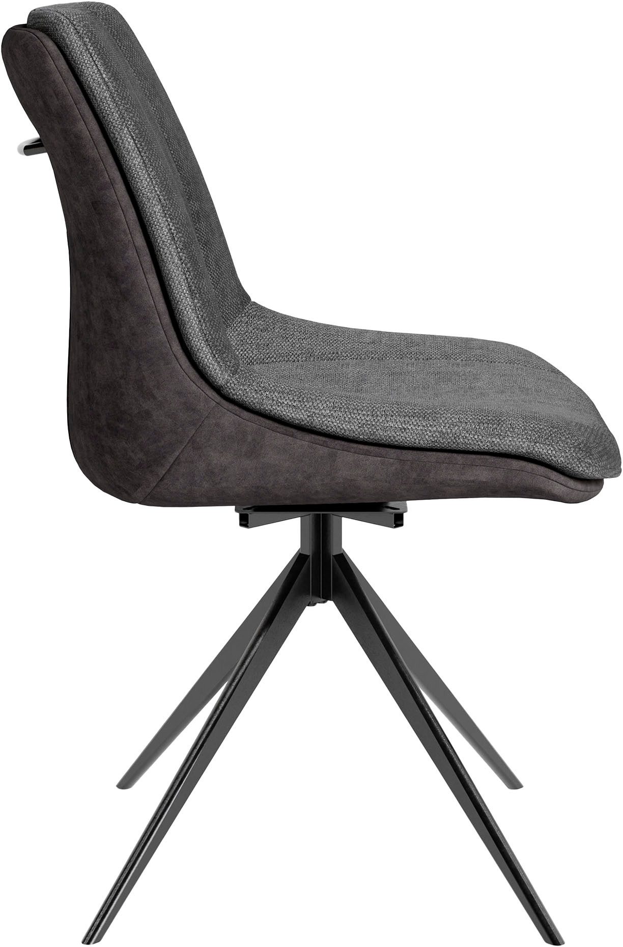 byLIVING Eetkamerstoel Phoenix set van 2 360 graden draaibaar met terugloopfunctie en hoogwaardige bekledingsstoffen (set, 2 stuks)