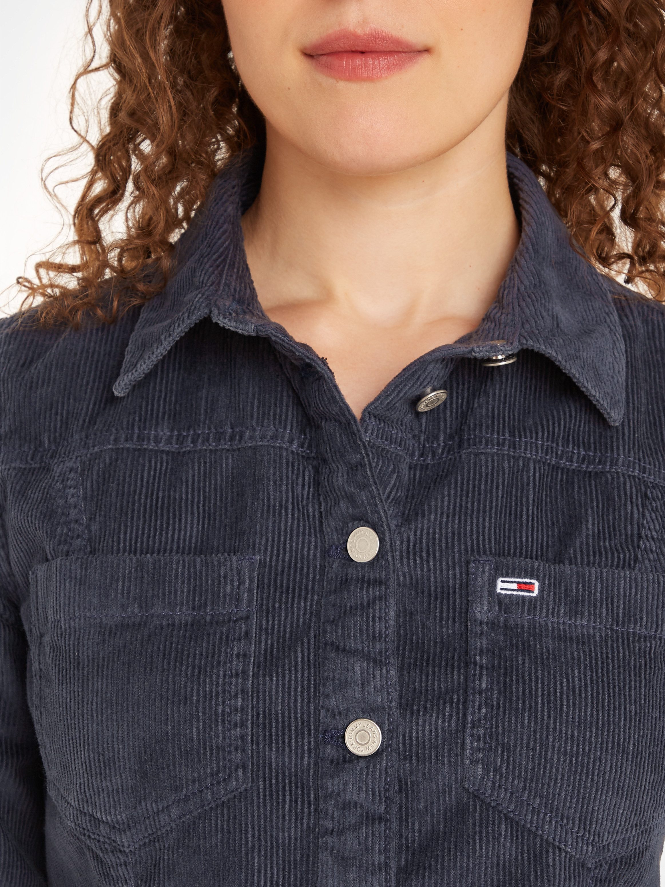 TOMMY JEANS Cordjurk TJW SLIM LS WASHED CORD DRESS
