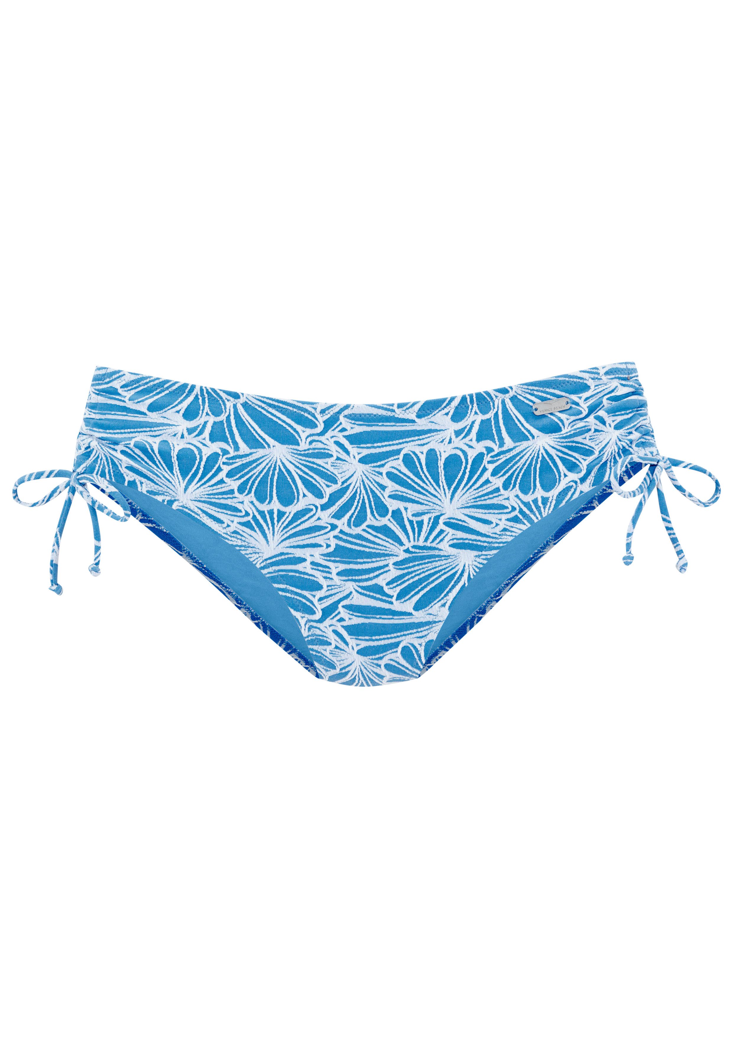 Venice Beach Bikinibroekje Peony in hogere snit en modieus structuurweefsel
