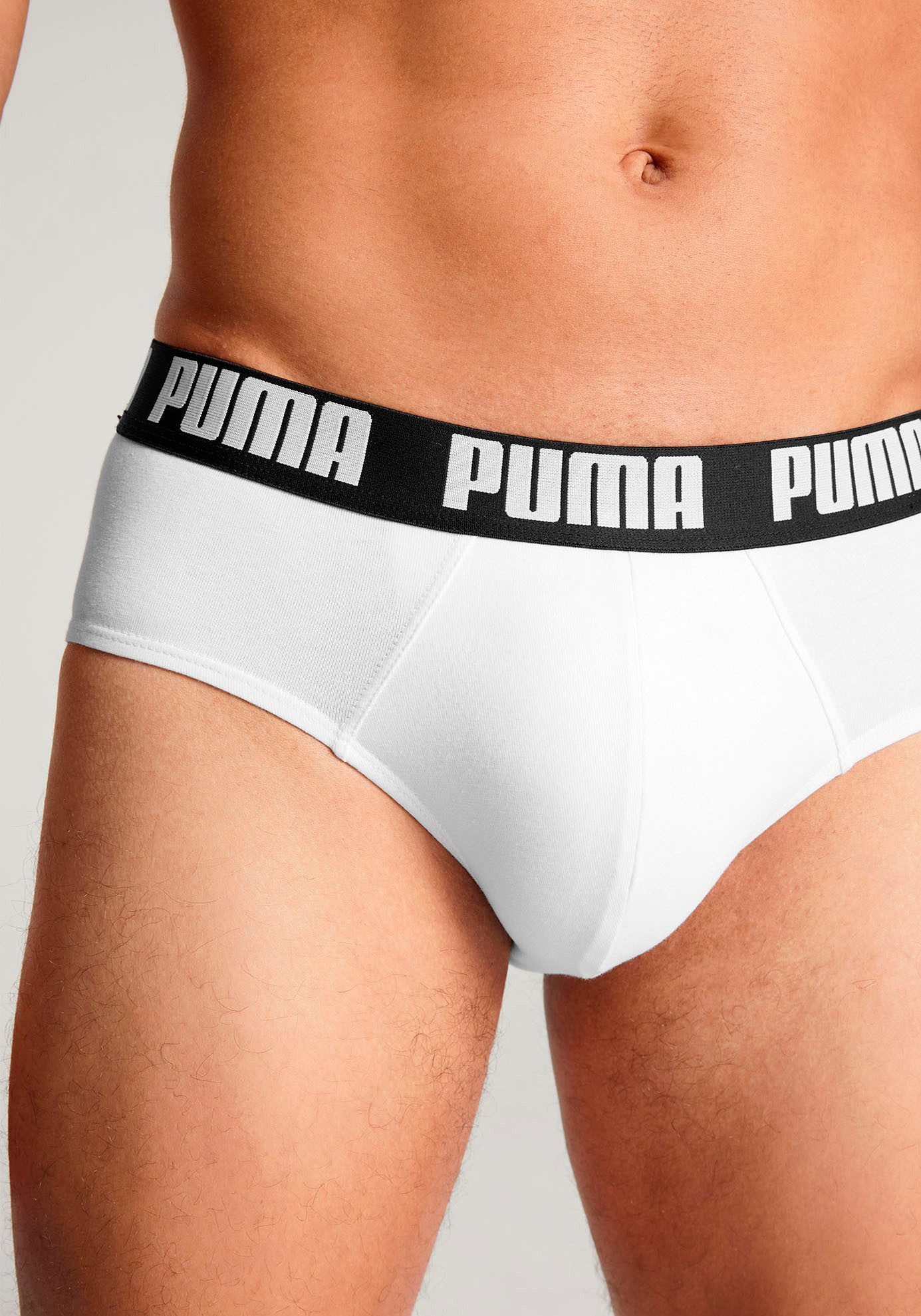 PUMA Slip MEN EVERYDAY BRIEFS 2P met comfortabele katoenen stretchstof (Set van 2)