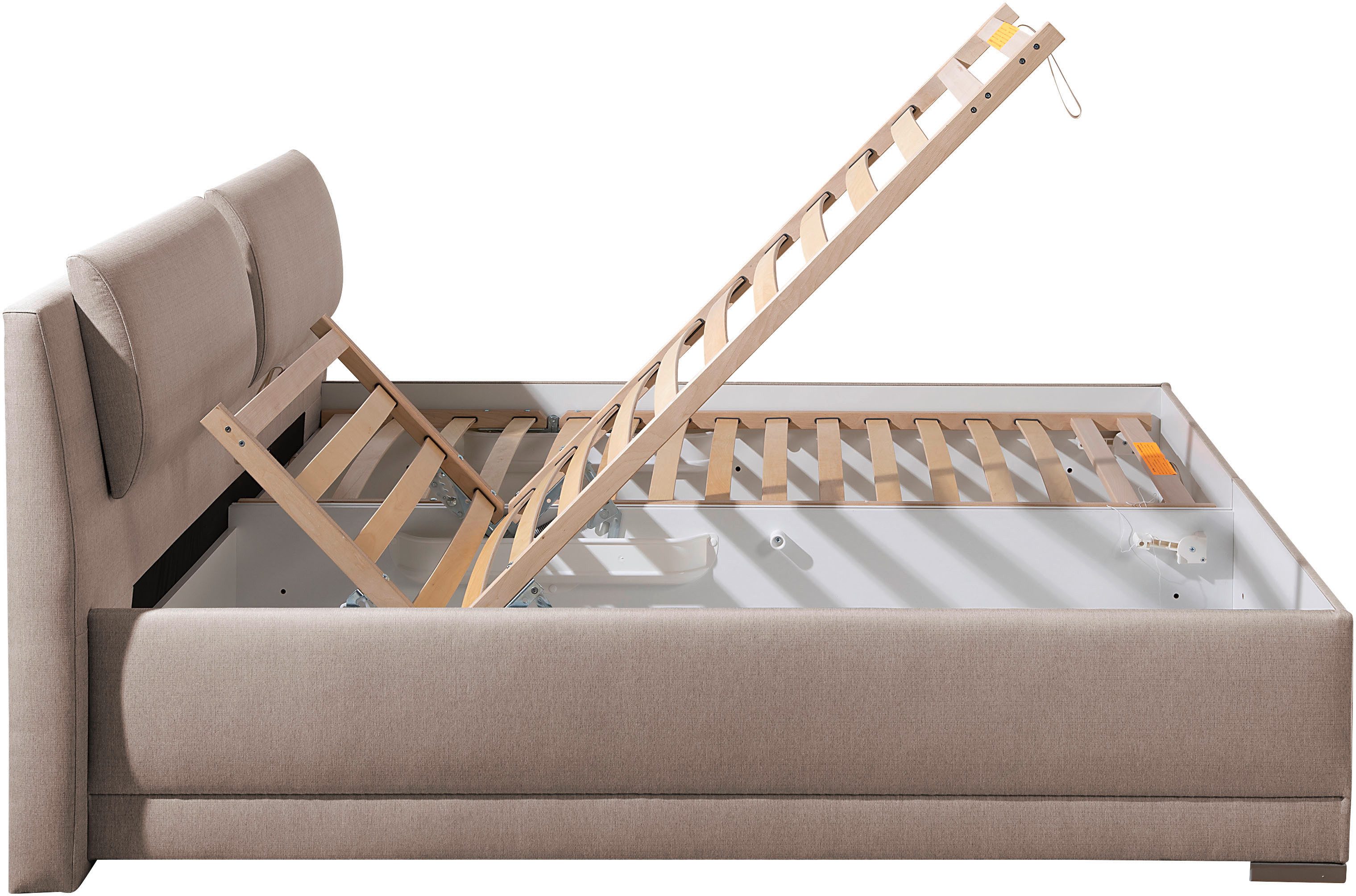 Maintal Gestoffeerd bed Oderzo met bedkist, verstelbare hoofdsteun, matrassen in h2 of h3 ter keuze