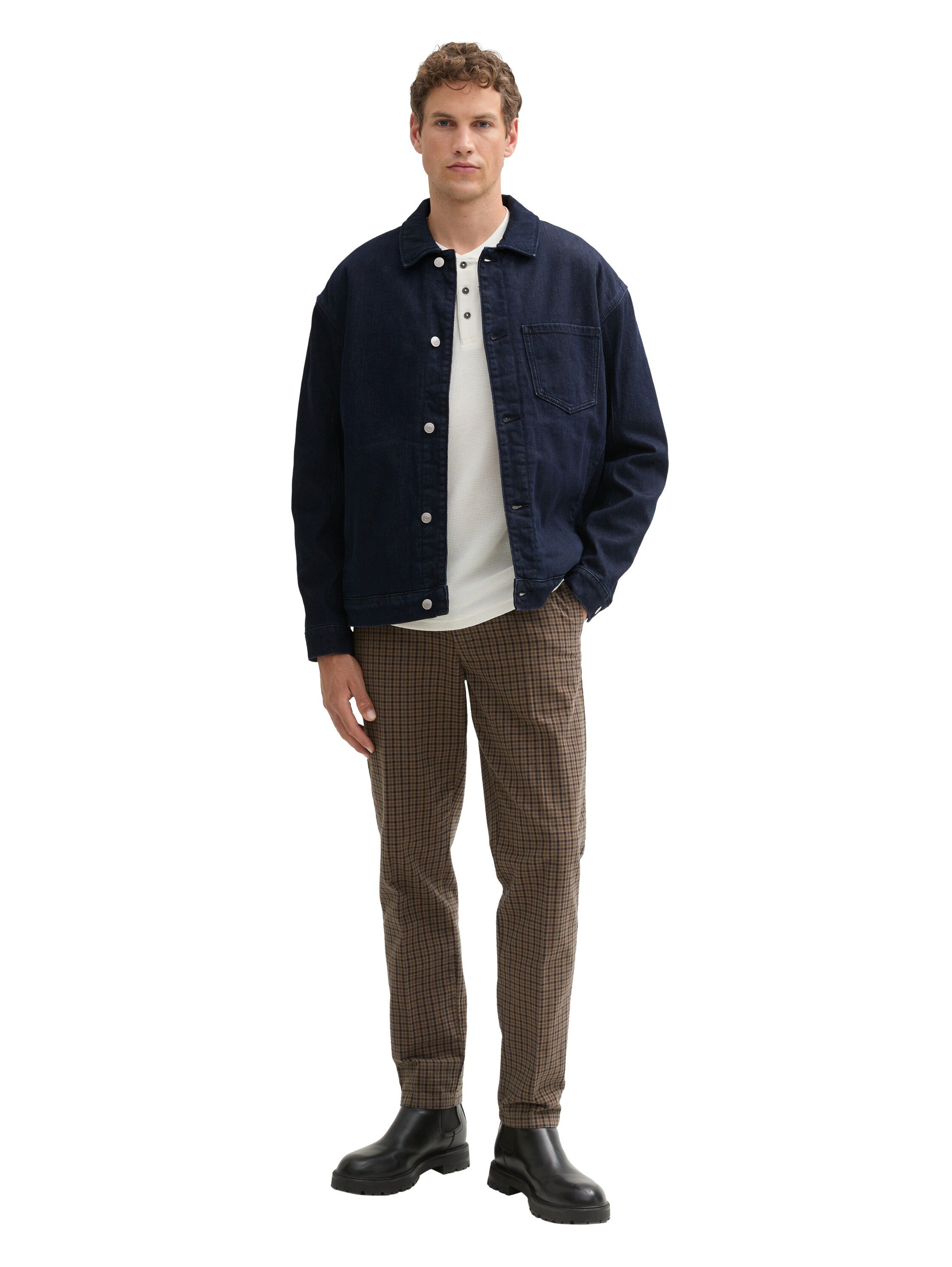 Tom Tailor Denim Jeansjack met voering van imitatiebont