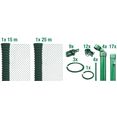 gah alberts draadgaasafrastering 125 cm hoog, 40 m, groen gecoat, om in beton te verankeren (set) groen