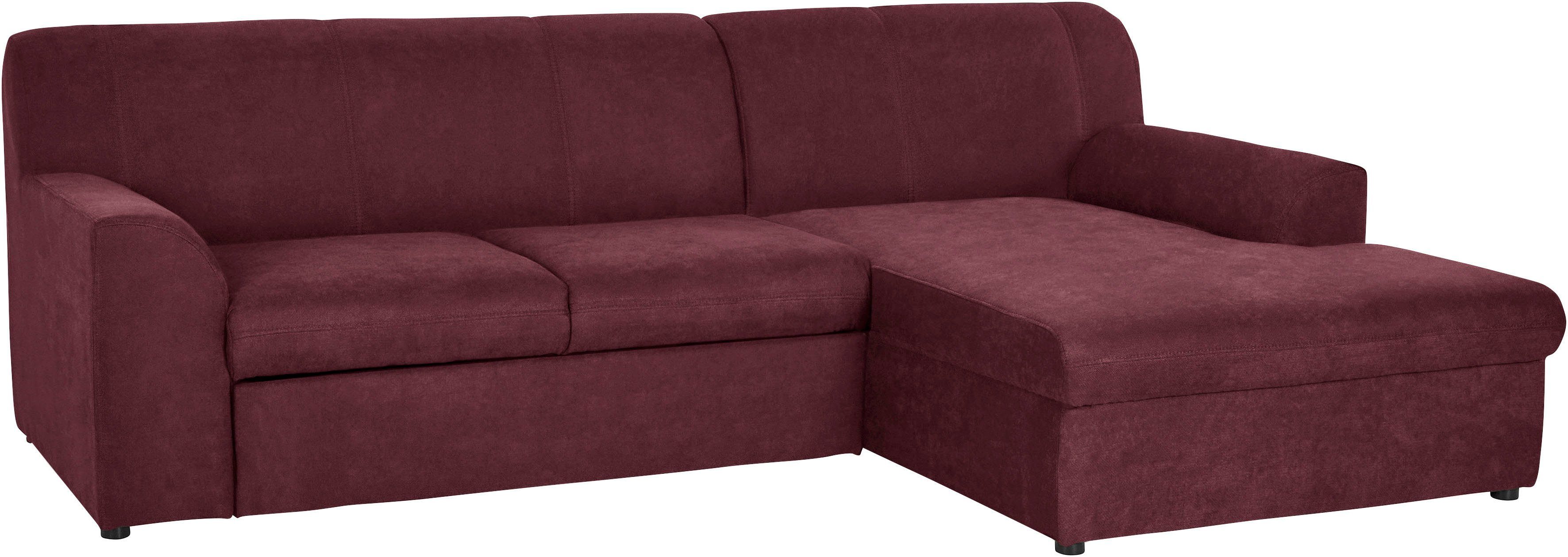 DOMO collection Hoekbank Topper, elegant en tijdloos, compacte afmetingen 245/155cm, L-vorm