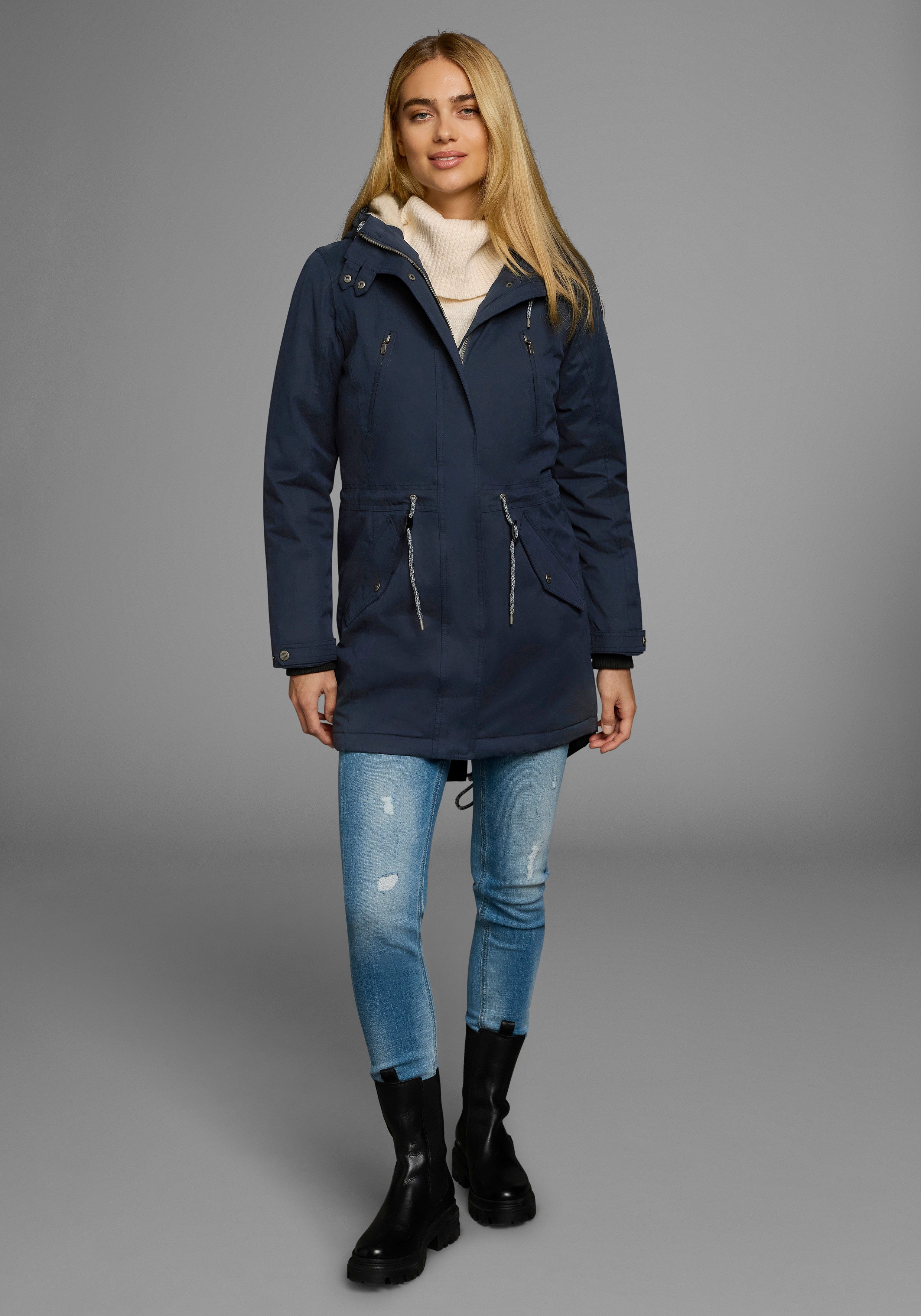 Polarino Functionele parka Ademend, winddicht, waterdicht. Waterkolom 3000mm