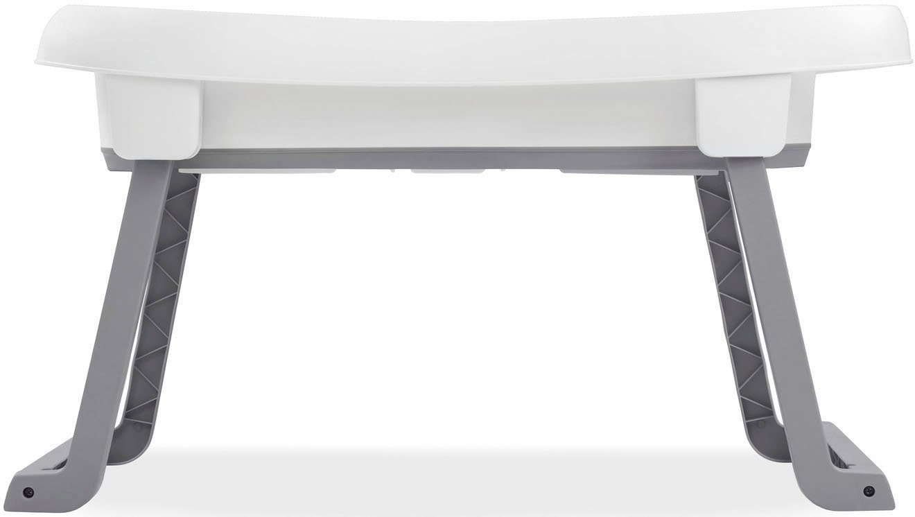 Hauck Babybadje Wash N Fold L, White/Stone Vouwbad met watertemperatuurmeting aan de afvoerstop