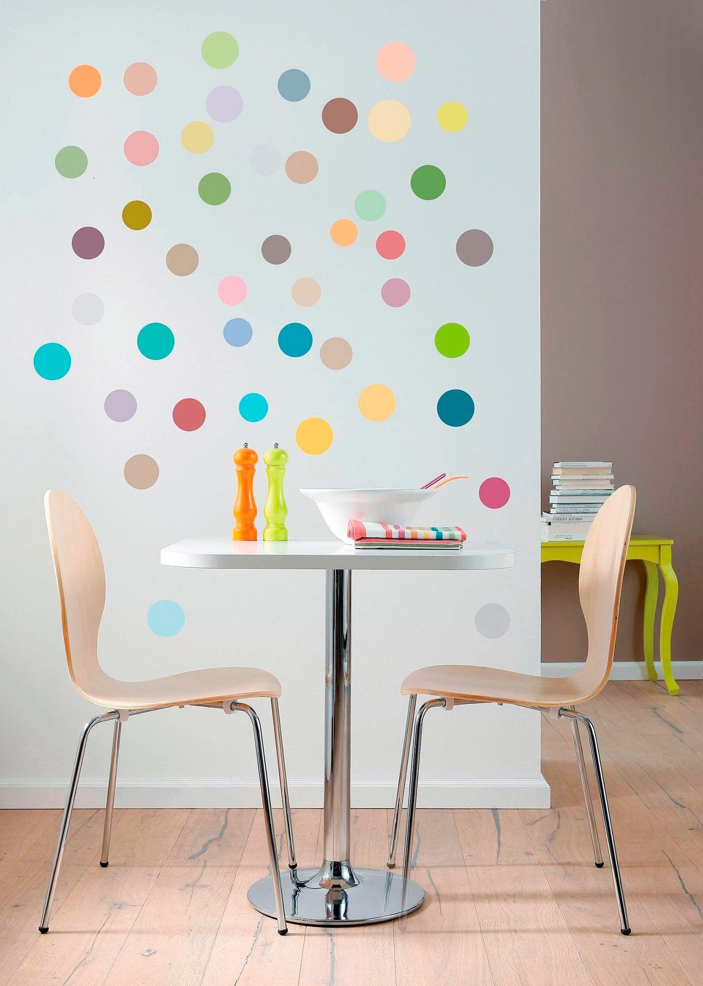 Komar Wandfolie Dots - afm. 50 x 70 cm zelfklevend, wandstickers