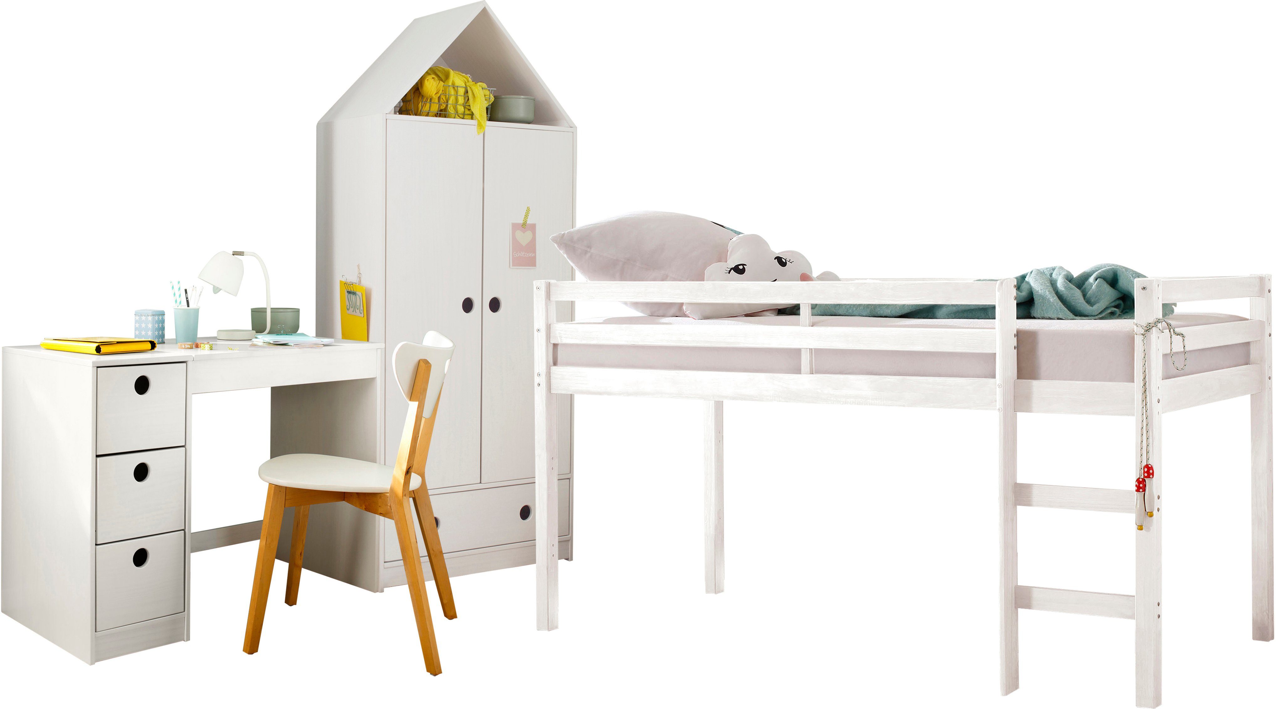 Lüttenhütt Hoogslaper Alpi van mooi massief grenenhout, breedte buitenkant 103 cm