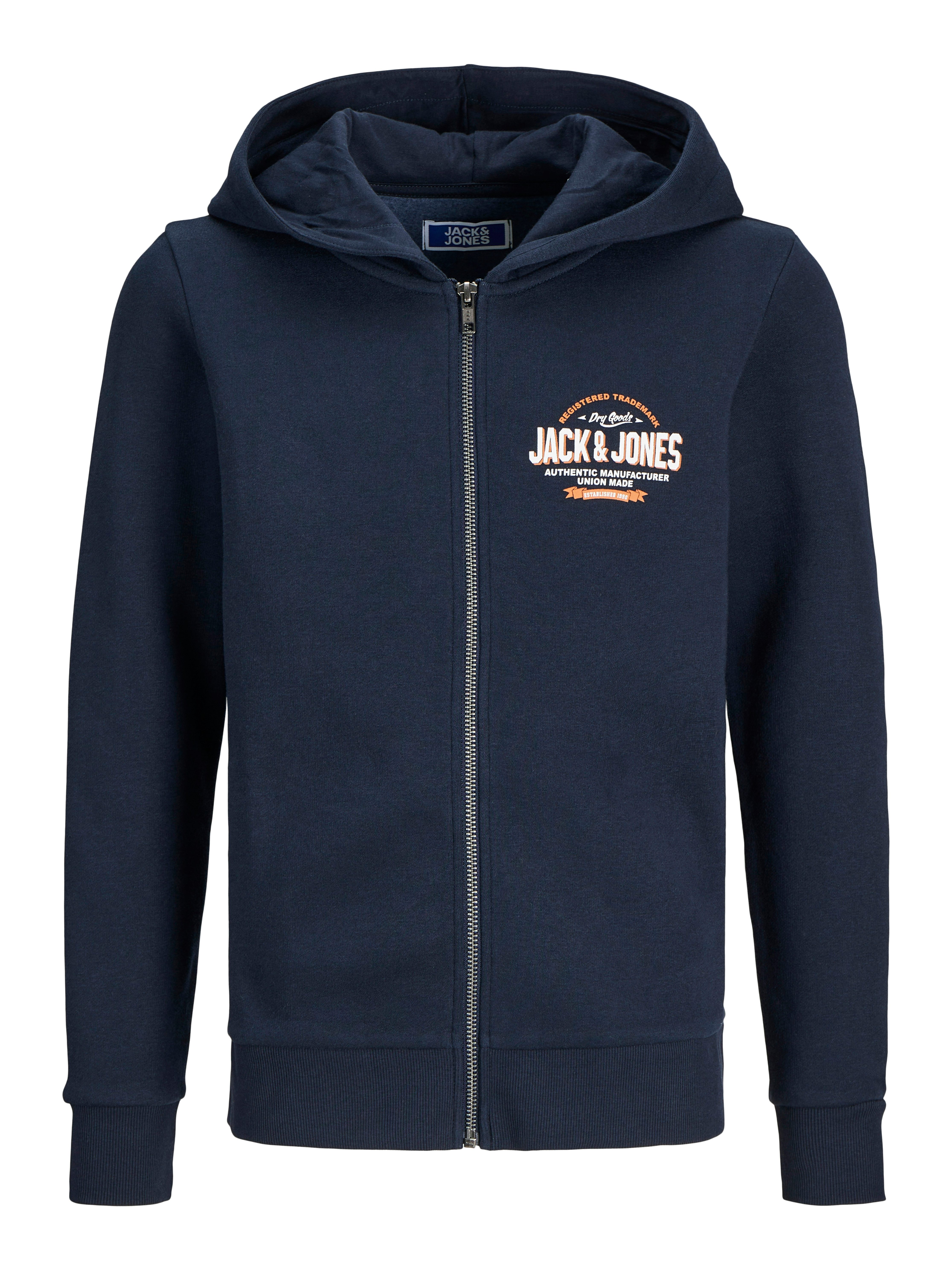 Jack & Jones Junior Capuchonsweatvest JJELOGO SWEAT ZIP HOOD 2C 24 25 NOOS JNR
