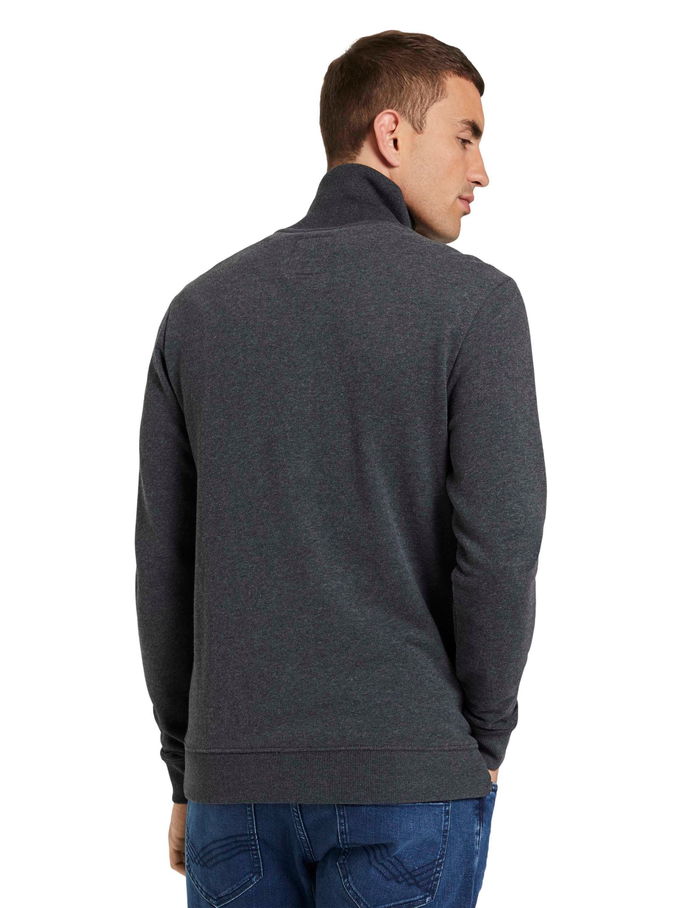 Tom Tailor Sweatvest met opstaande kraag die warm is voor de hals