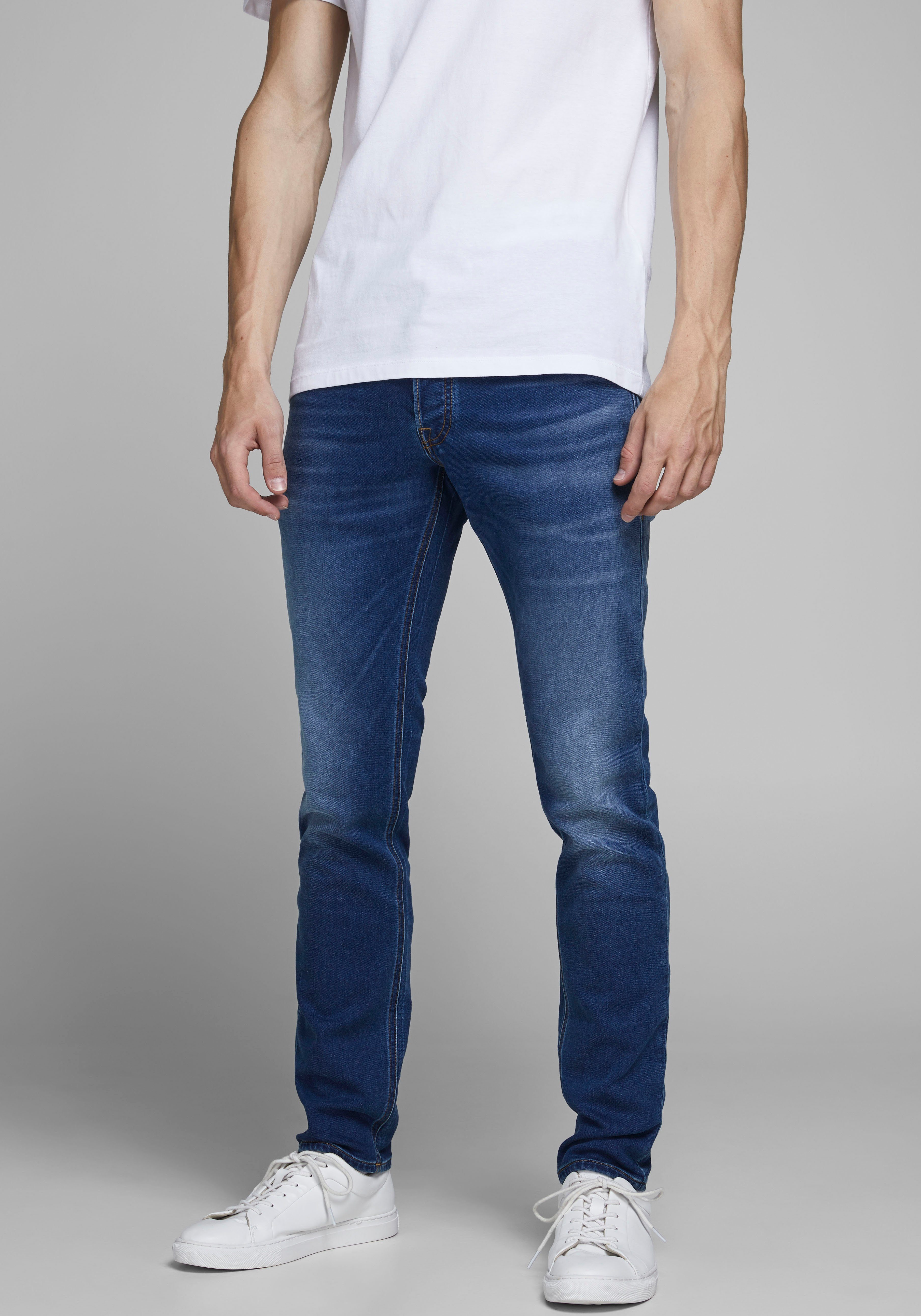 Jack & Jones Slim fit jeans JJIGLENN JJORIGINAL heren slim fit jeans maat 29 grijs
