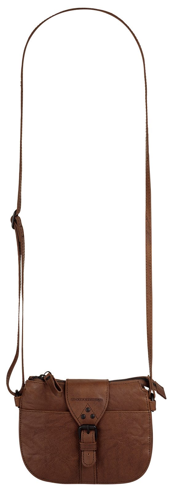 Spikes & Sparrow Schoudertas echt leder
