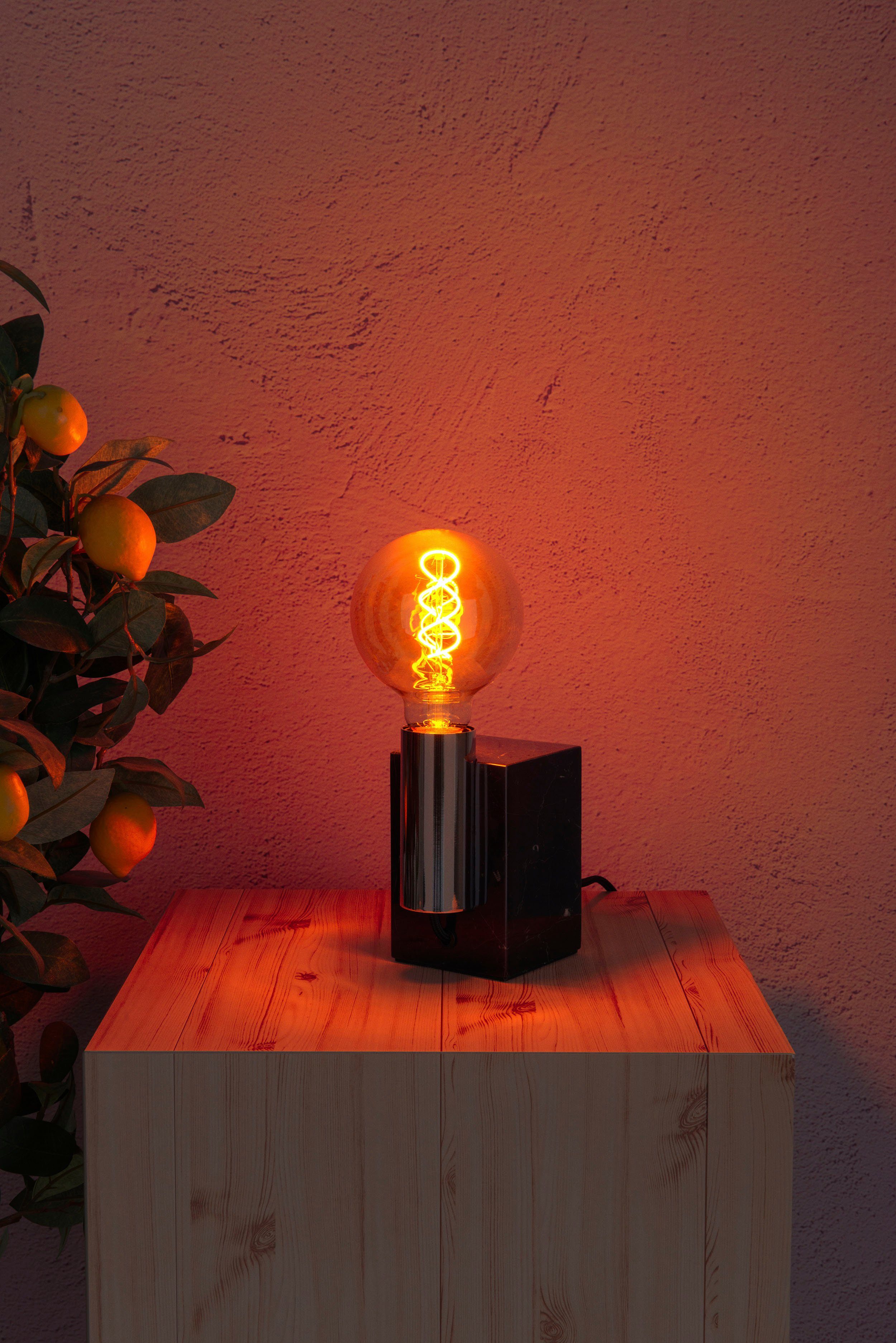 näve Led-verlichting Dilly Retro Ø 9,5 cm filament, 3-delige set, 4W LED, dimbaar, 1800 Kelvin (3 stuks)