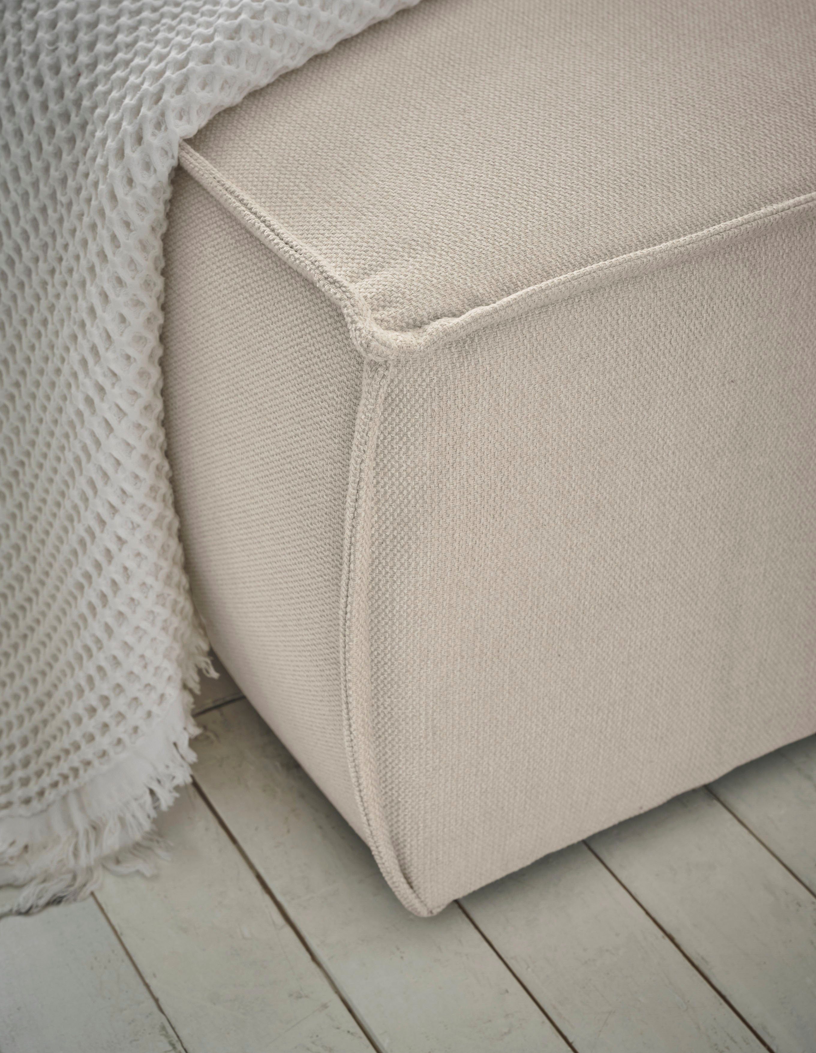 andas Hoekbank Finnley slaapbank 267 cm in Bouclé, fijne structuur en cord, L-vorm