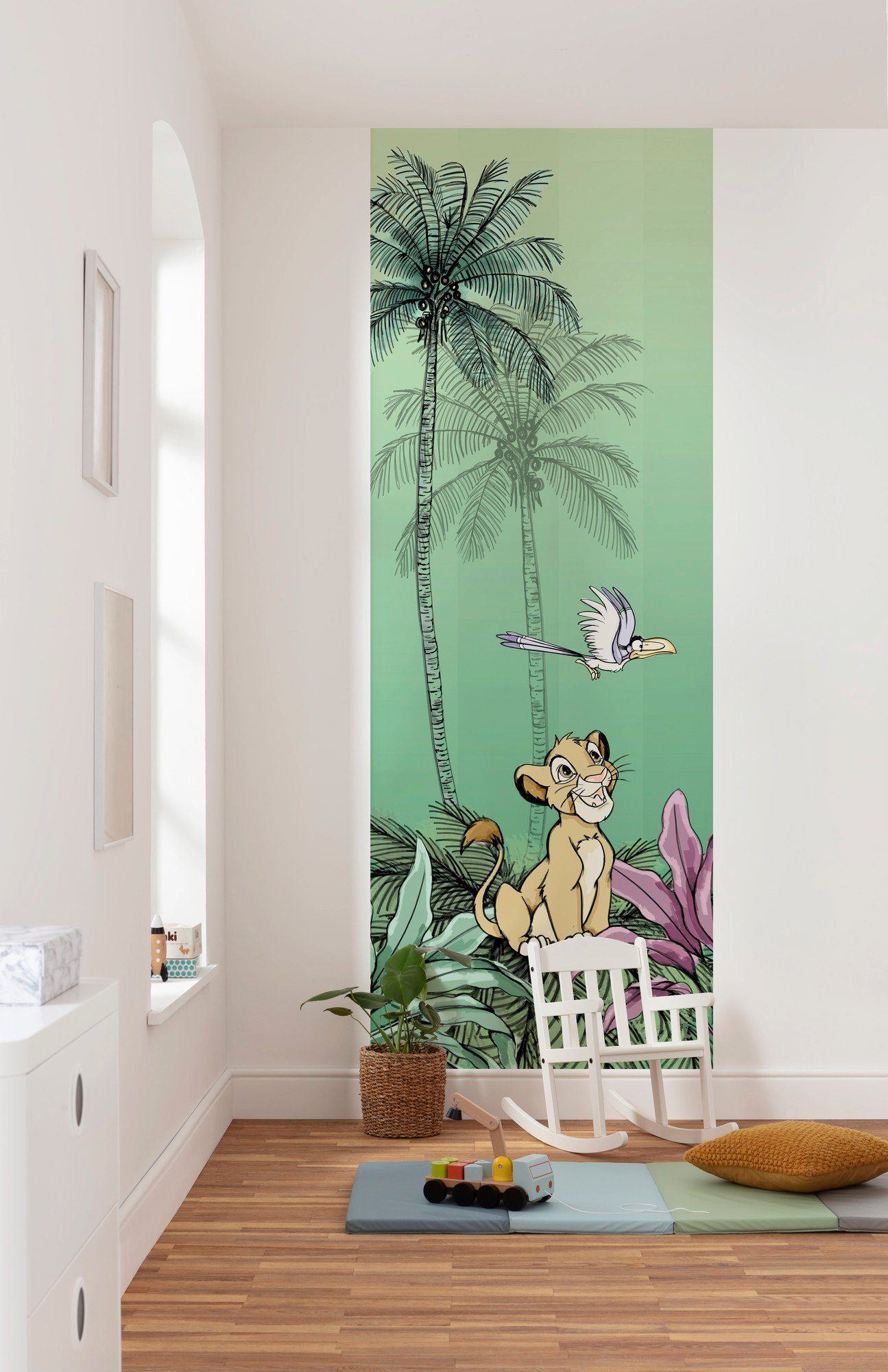Komar Vliesbehang Digitale print vlies - Jungle Simba - Afmeting 100 x 280 cm (set)