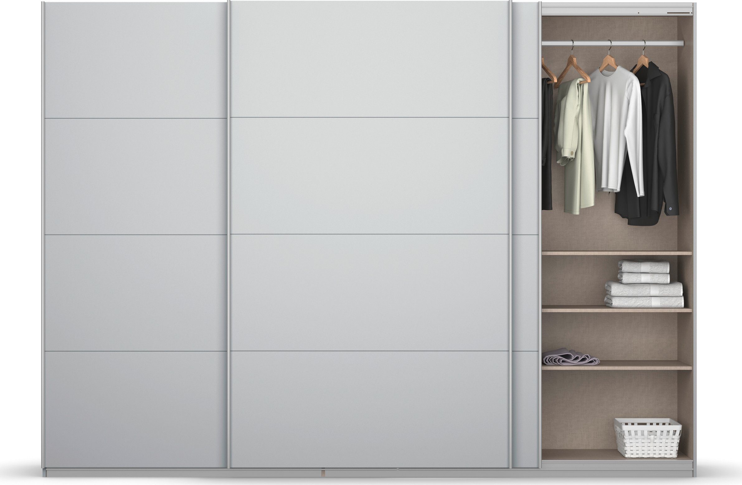 rauch Zweefdeurkast Kledingkast kast garderobe KOLUNA met decor-front inclusief 2 binnenladen en extra legplanken made in germany
