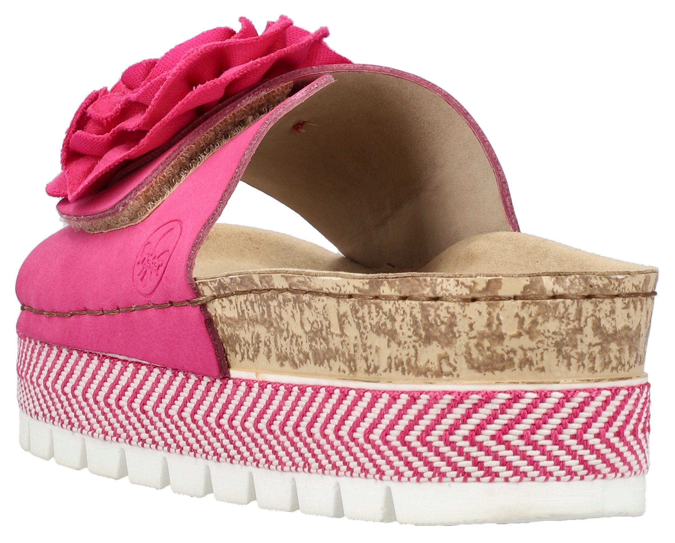 Rieker Slippers , zomerschoen, slippers met modieus plateau
