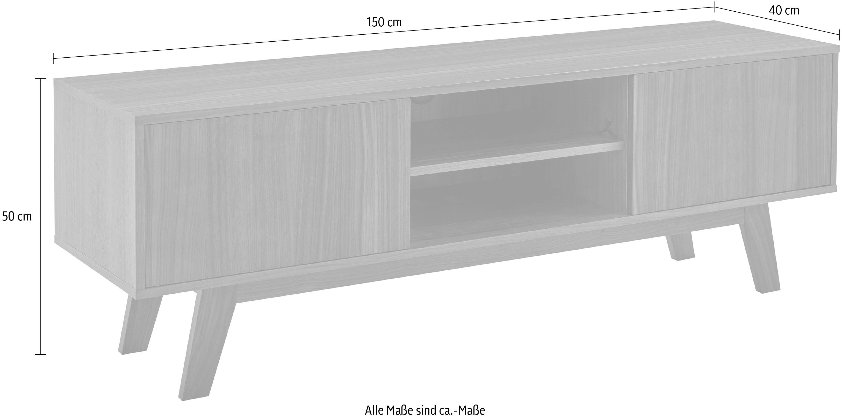 Guido Maria Kretschmer Home&Living Tv-meubel Orlando Breedte 150 cm, houtfineer, push-to-openfunctie