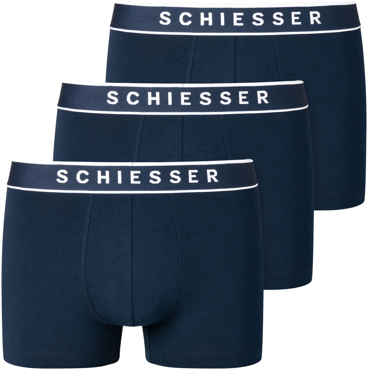 Schiesser Boxershort "95/5" met sportieve webband (3 stuks) heren boxershorts maat 6 blauw