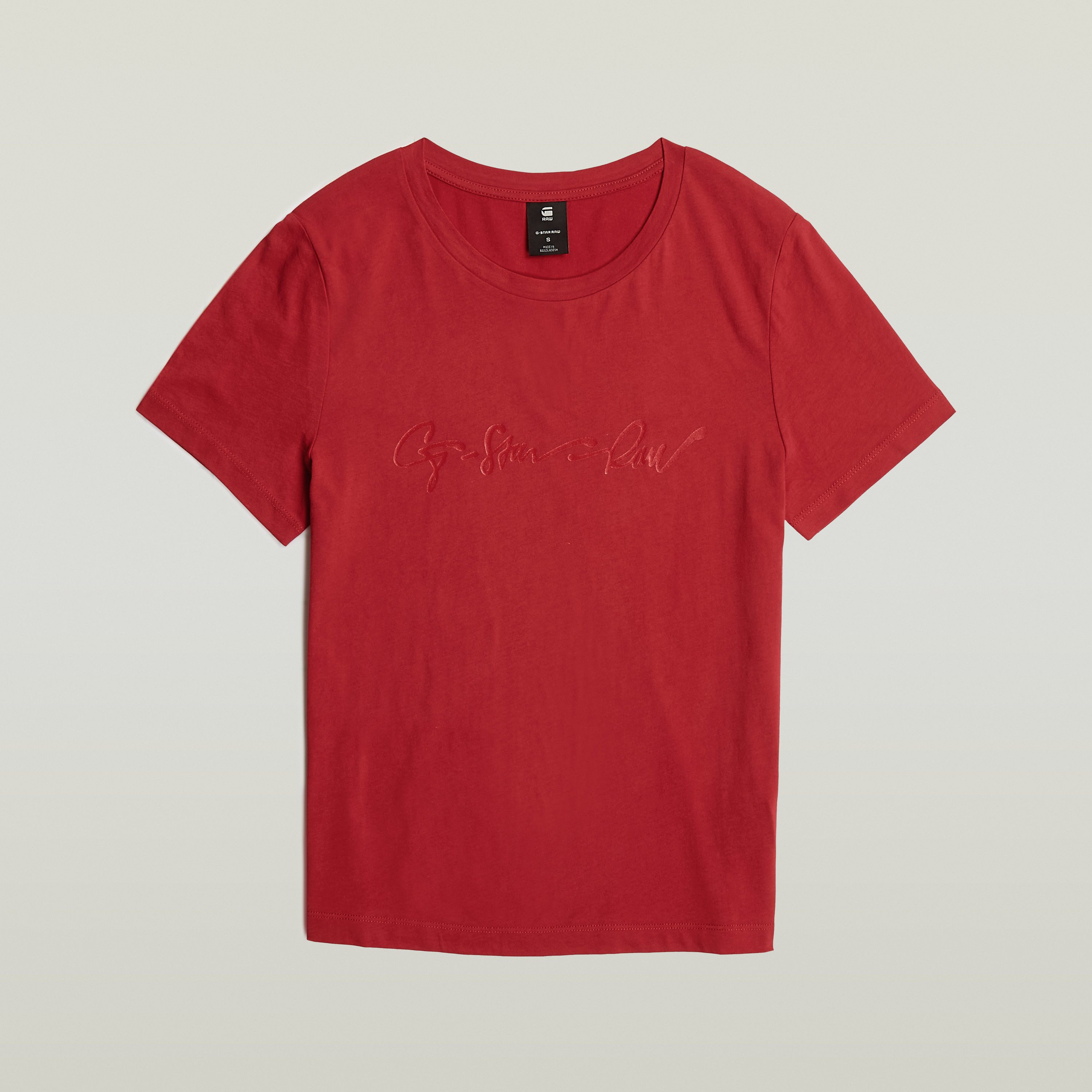 G-Star RAW T-shirt G-Script Shiny R met ton-in-ton opdruk