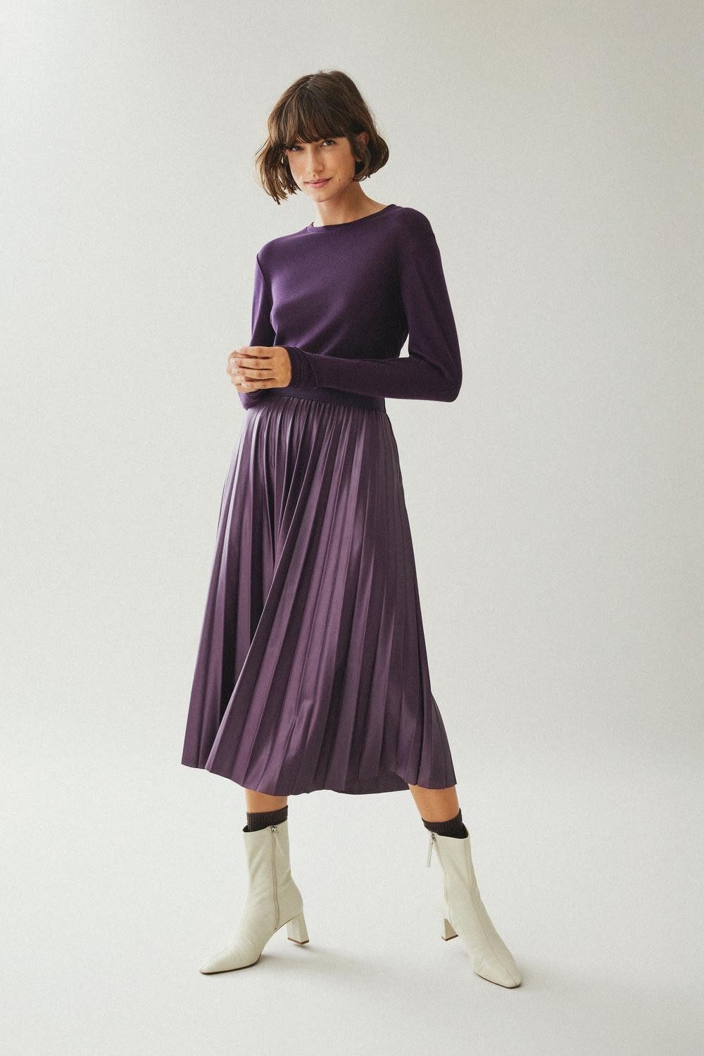Vila Plissérok VINITBAN SKIRT - NOOS dames plooirokken maat S (36) paars