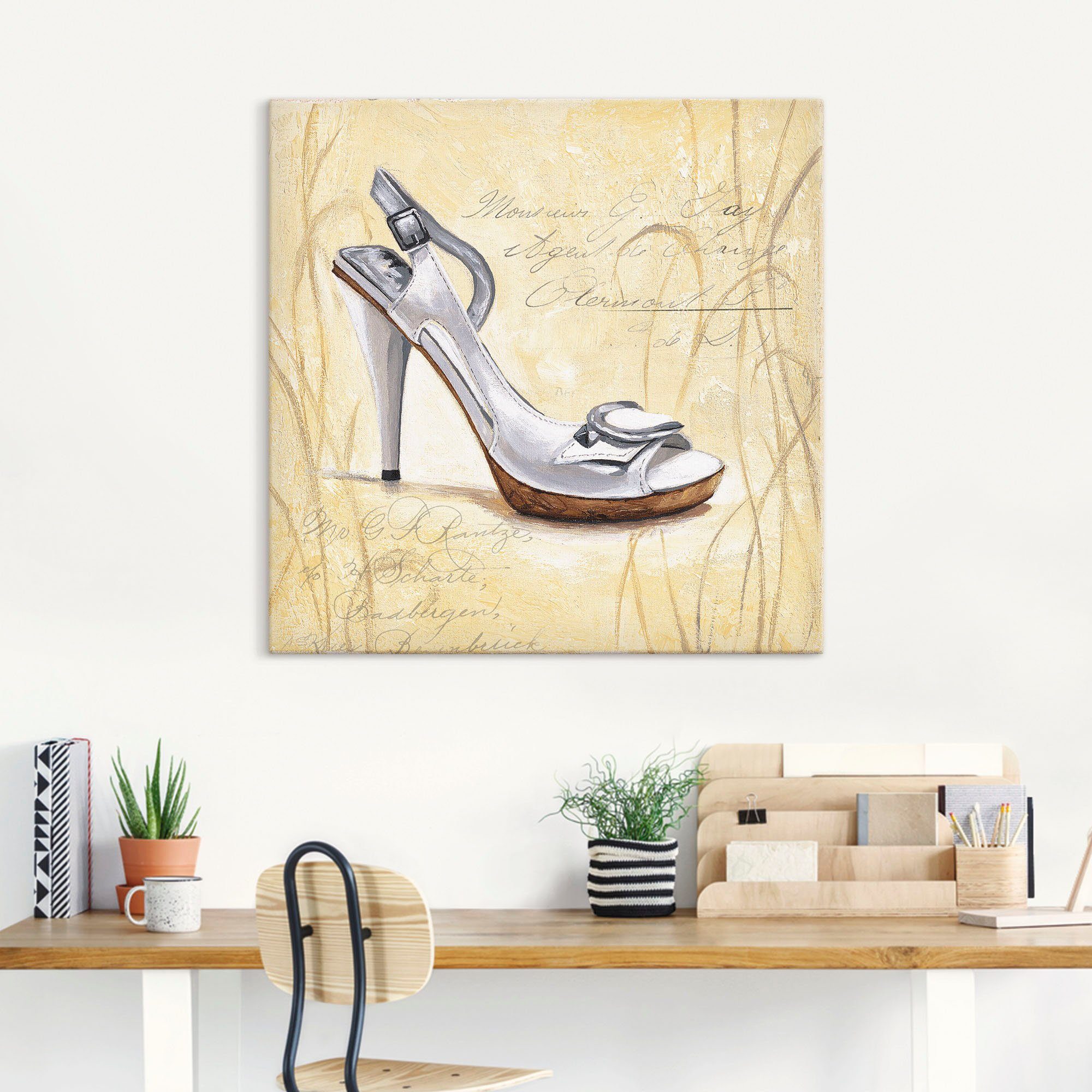 Artland Artprint op linnen Stiletto's IV - schoenen gespannen op een spieraam