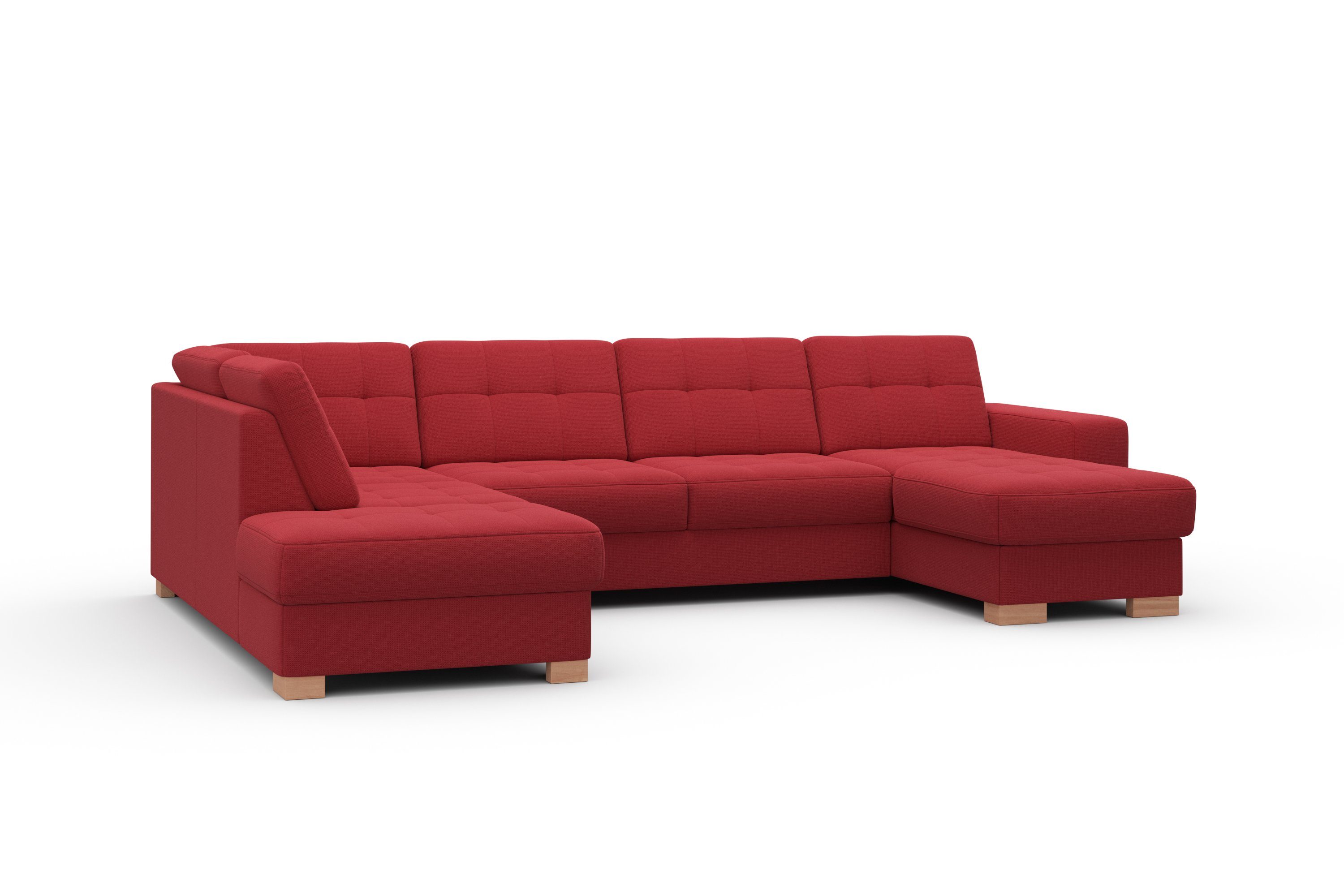 sit&more Zithoek Quincy U-vorm naar keuze met slaapfunctie en bedkist