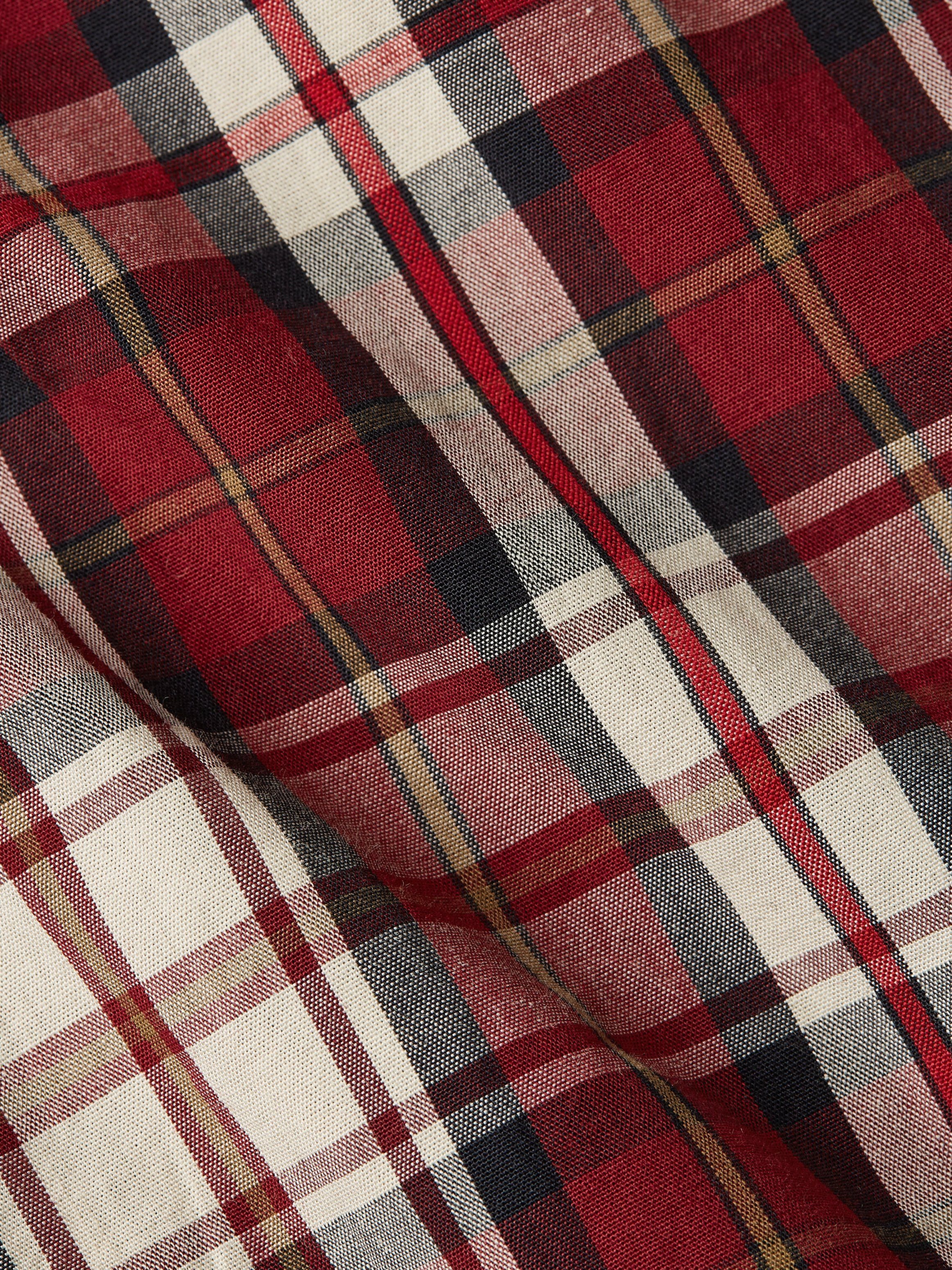 Tommy Hilfiger Blousejurk TARTAN CO V-NECK SHIRT DRESS