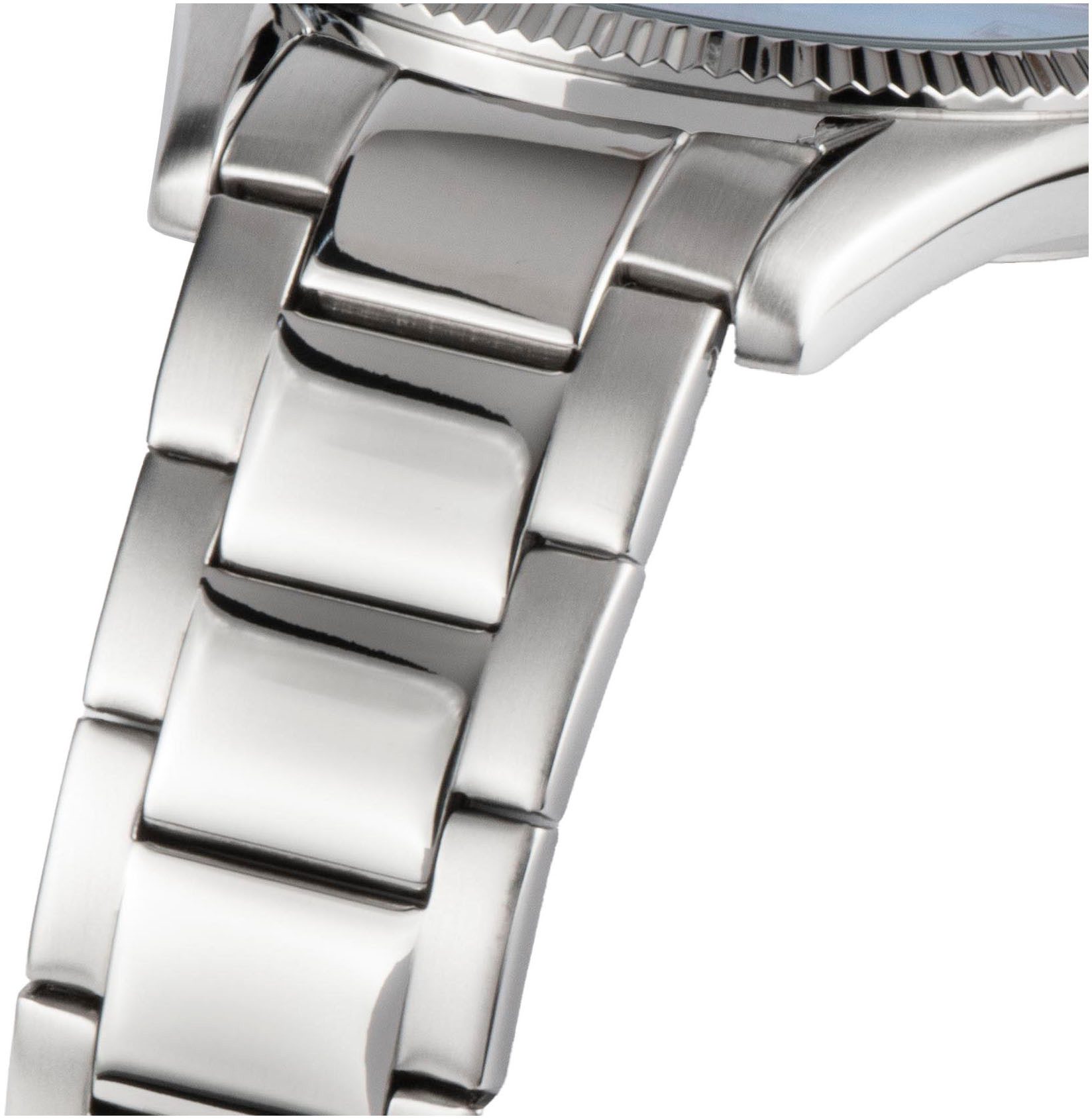 Jacques Lemans Kwartshorloge Derby Horloge, herenhorloge, dameshorloge, roestvrijstalen band, tot 10 bar waterdicht.