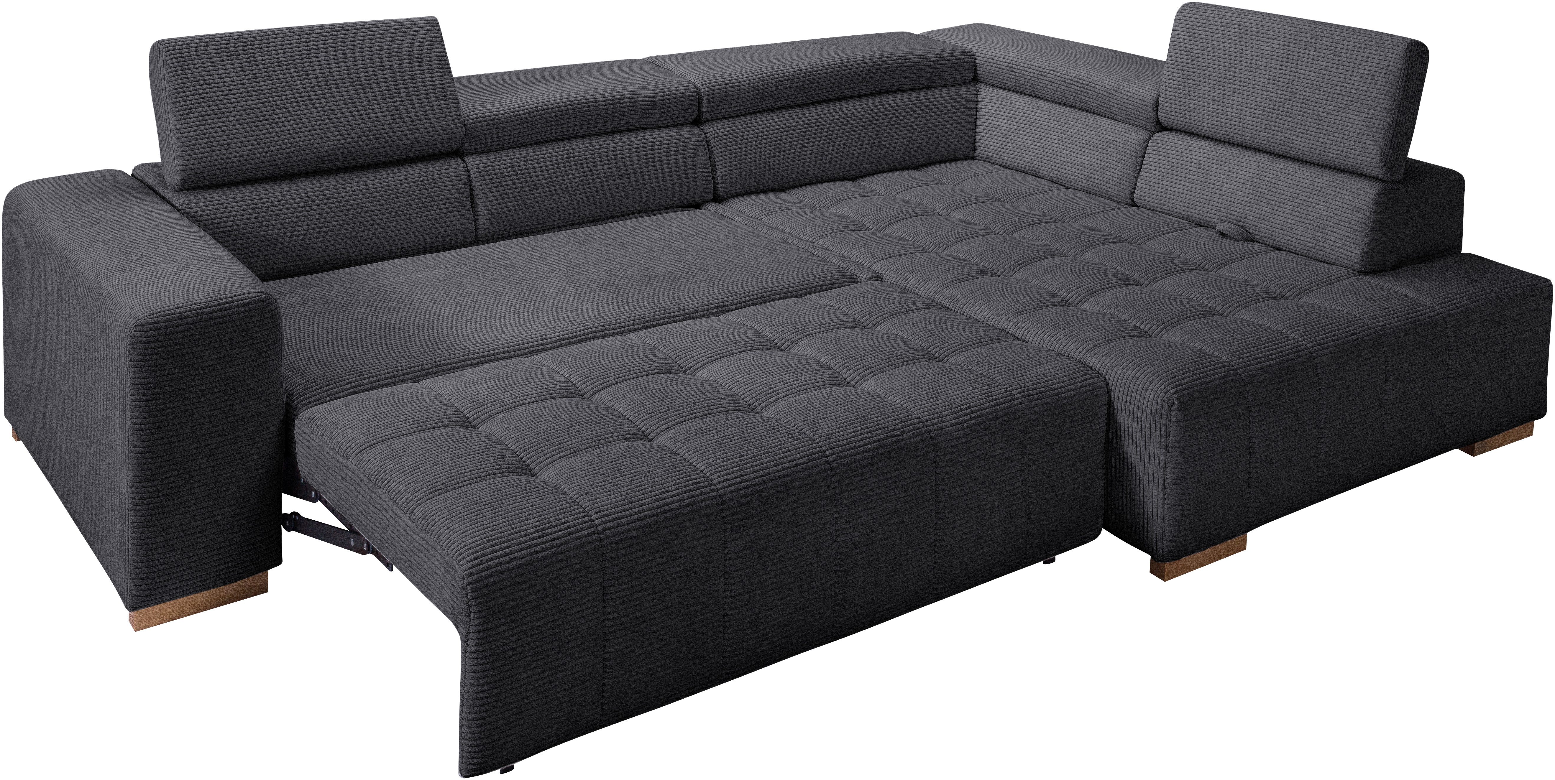 exxpo - sofa fashion Hoekbank Elianos, hoog zitcomfort, verfijnde kruisstepping in de zitting, L-vorm