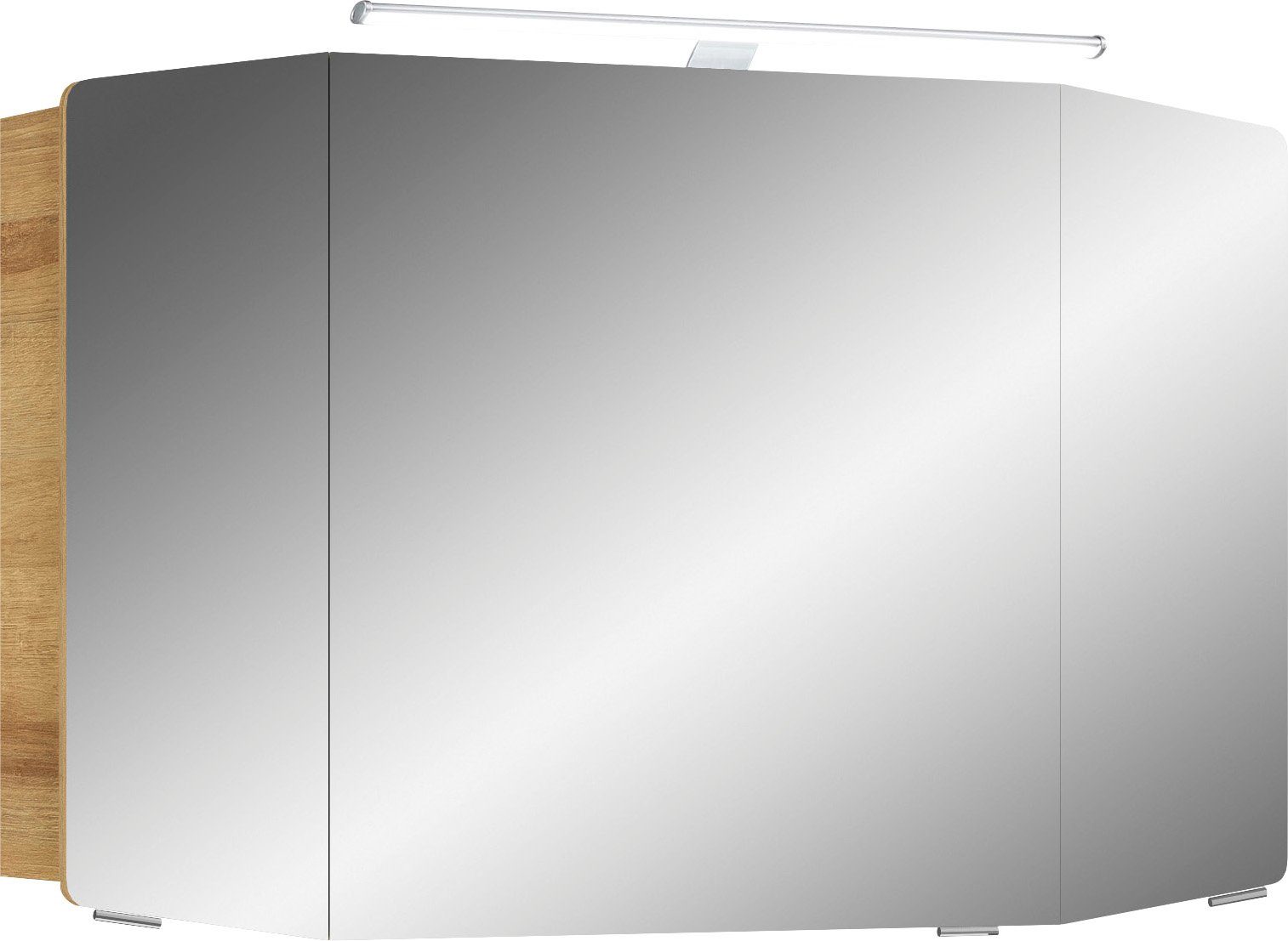 Saphir Badkamerset Cassca sprint 4-delig mineraalmarmeren wastafel met led-spiegelkast (5-delig)