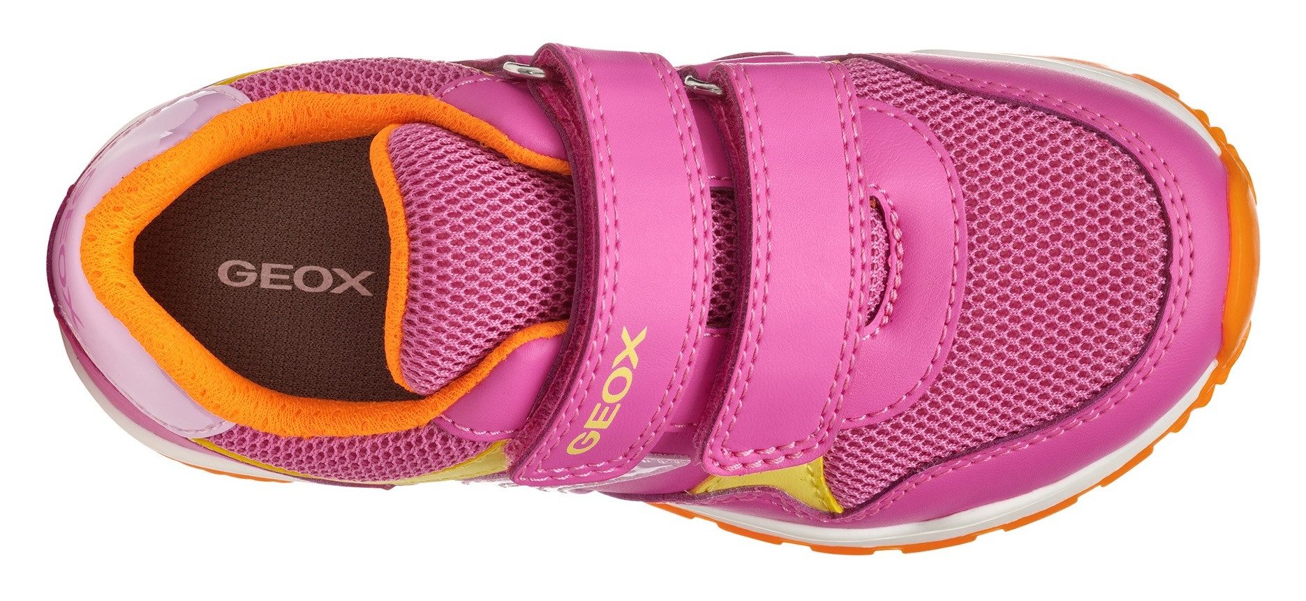 Geox Sneakers J PAVEL GIRL , vrijetijdsschoen, klittenbandschoen in kleurrijke combinatie
