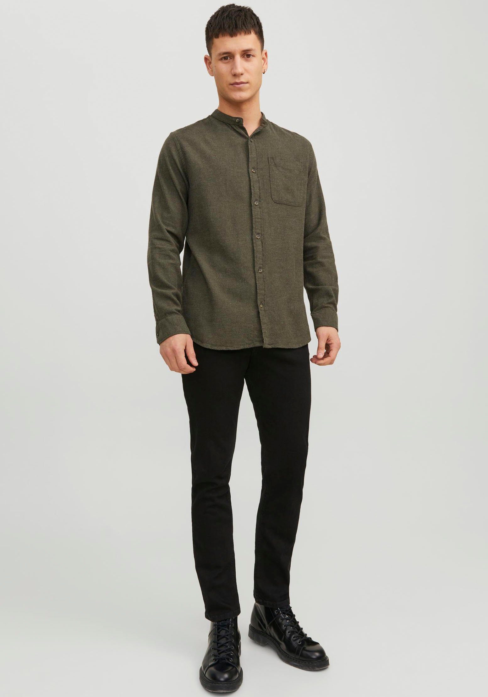 Jack & Jones Overhemd met lange mouwen JJEBAND MELANGE SHIRT LS SN