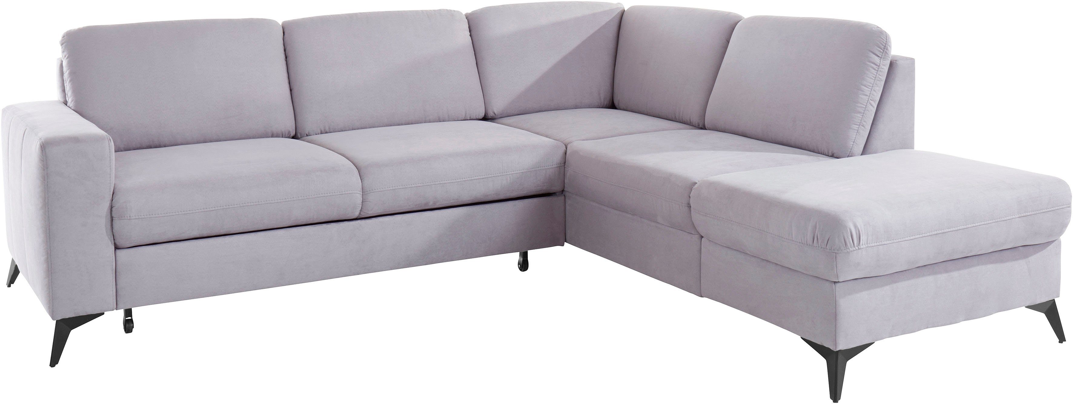 Places of Style Hoekbank Lolland L-vorm Naar keuze met slaapfunctie en bergruimte, ook met afwasbare bekleding