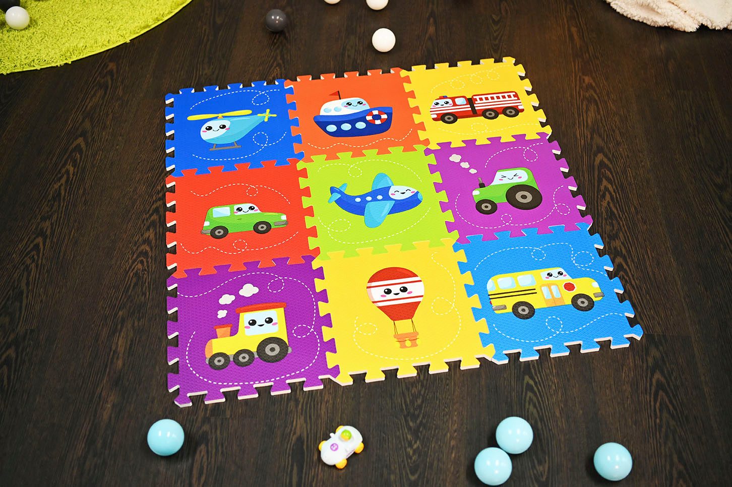 Knorrtoys® Puzzel Voertuigen Puzzelmat, vloerpuzzel