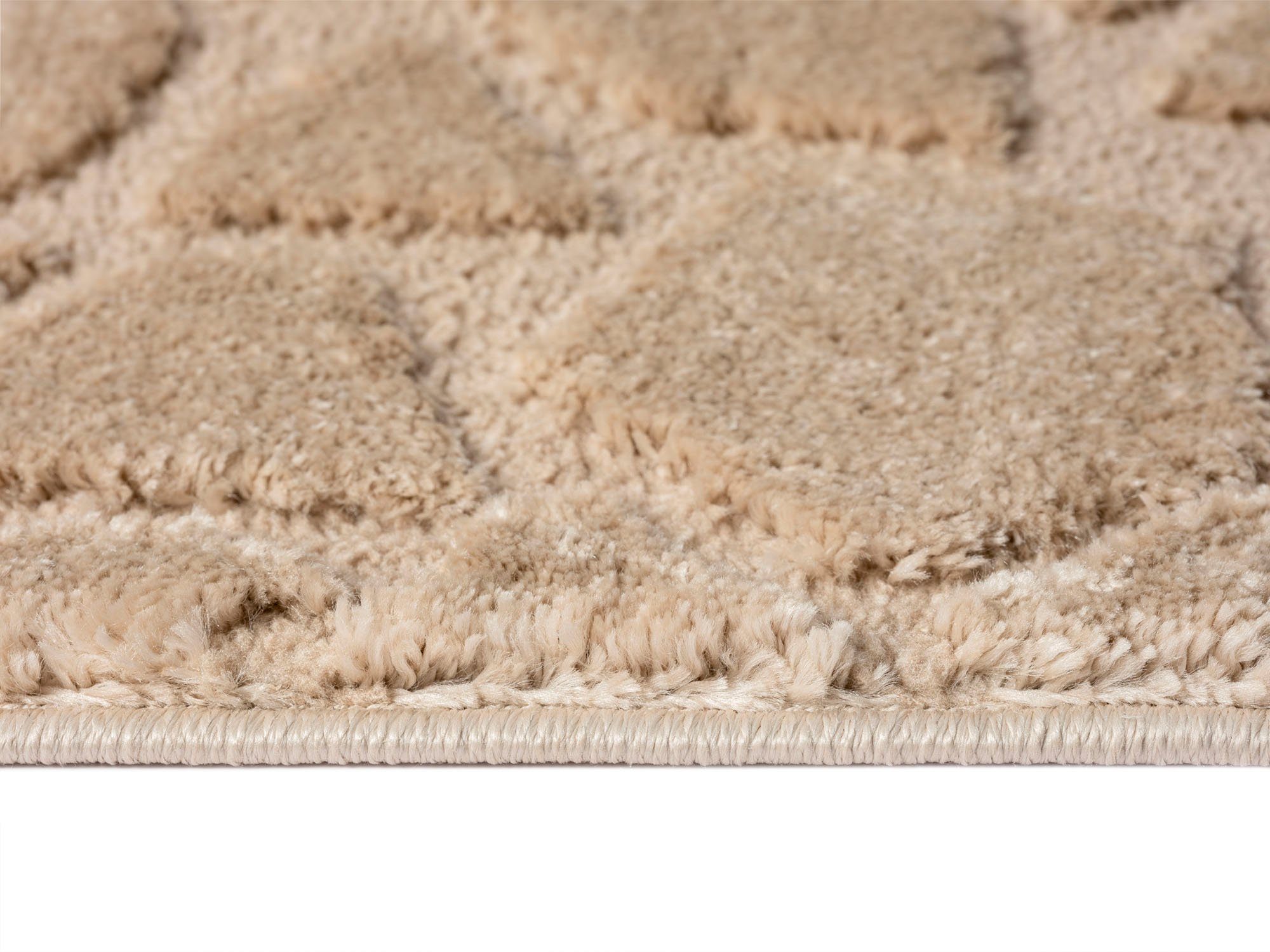 Home affaire Vloerkleed "Geron" in steenlook dichte kwaliteit, wol-look, boho, met franjes, scandi-look