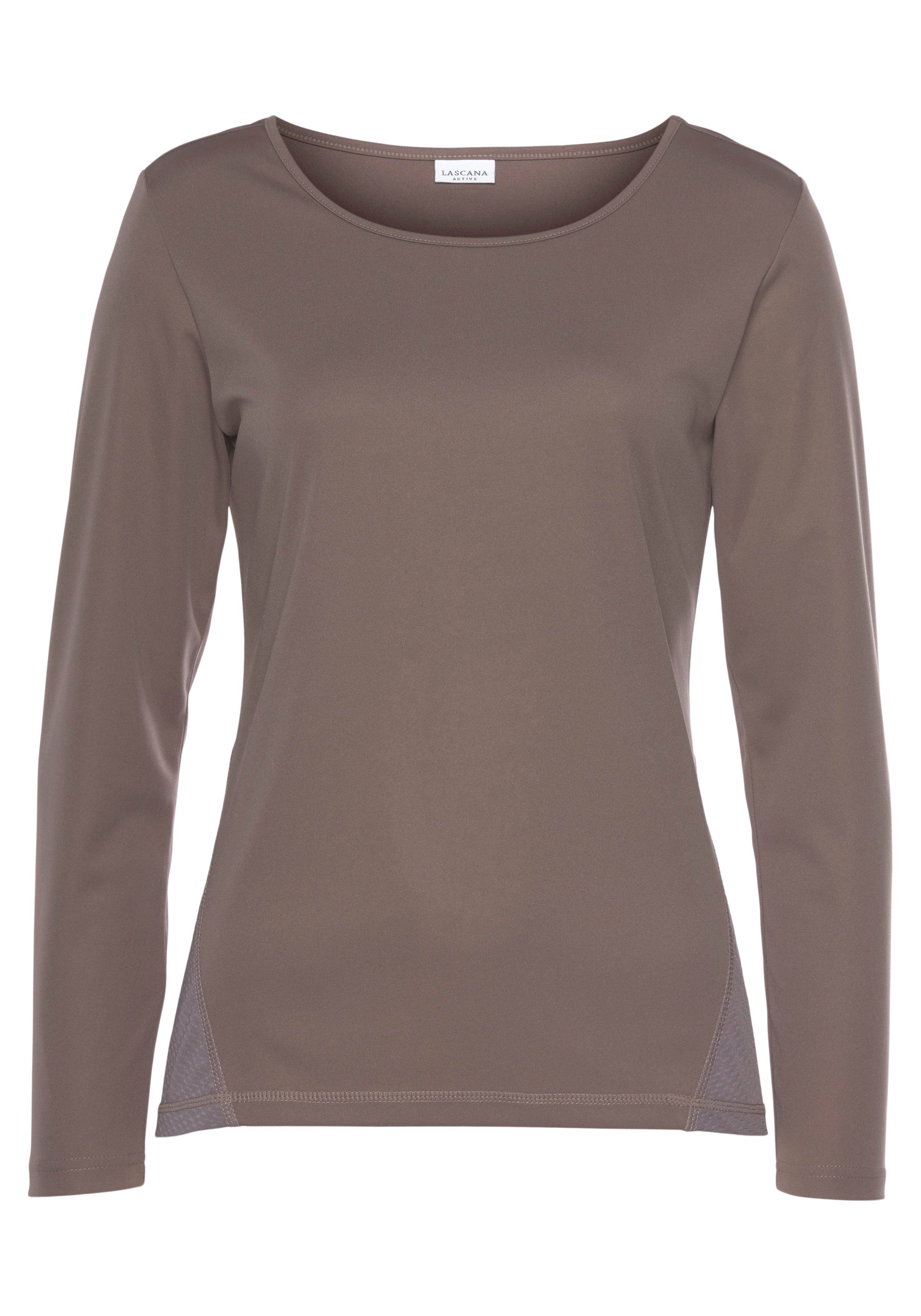 active by Lascana Functioneel shirt met mesh-inzet