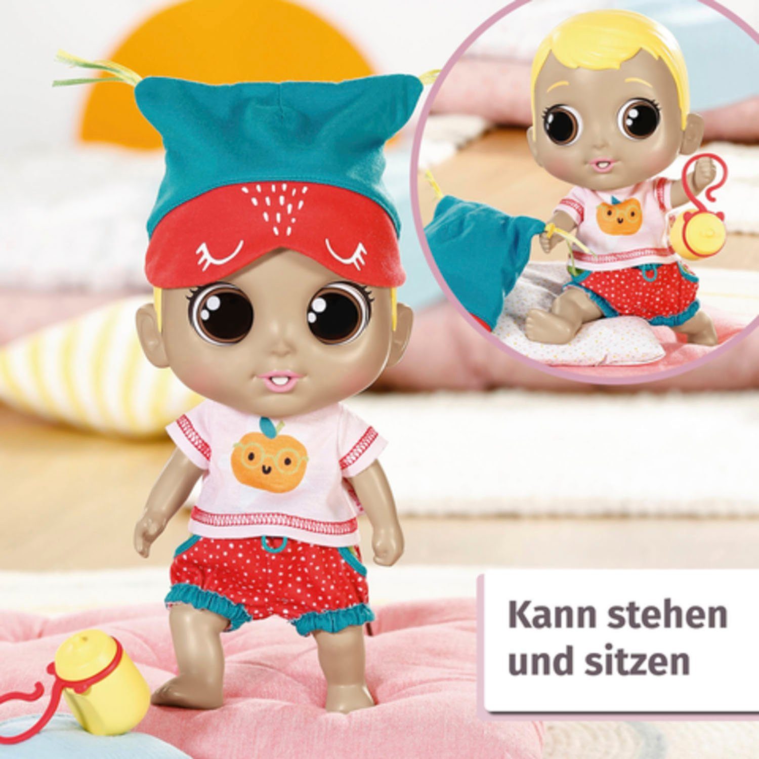 Zapf Creation® Babypop Chou Chou Baby, Blond met geluidseffecten en gelimiteerde pyjama