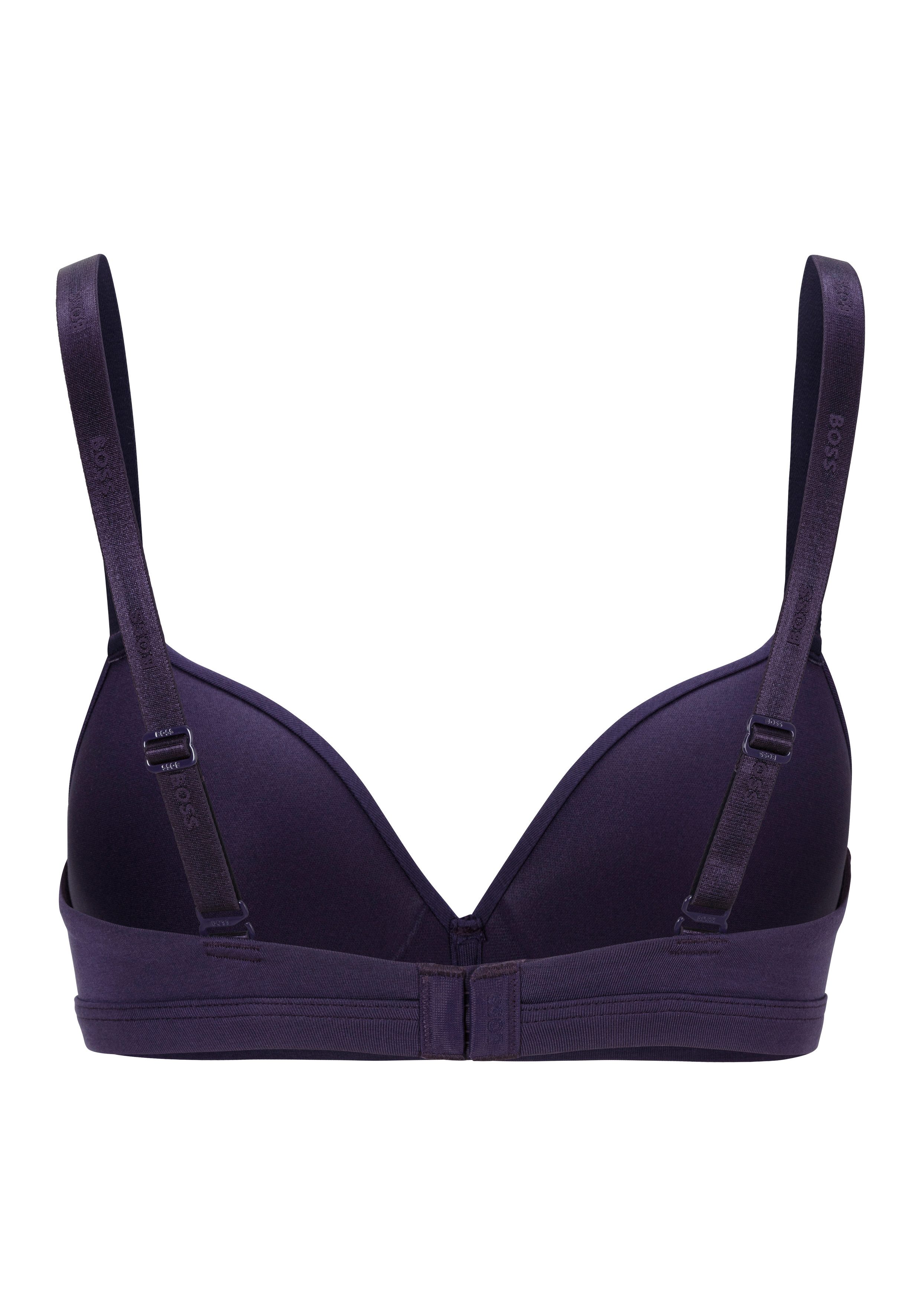 BOSS Triangel-bh TRIANGLE PADDED CI met tekst op de schouderbanden