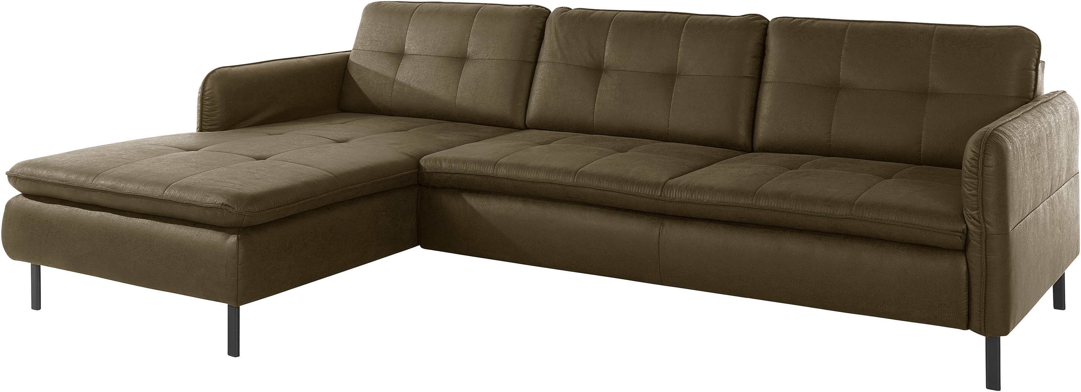 INOSIGN Hoekbank Birkholm L-vorm Verstelbare armleuningen, ook in Easy Clean bekleding - met water te reinigen