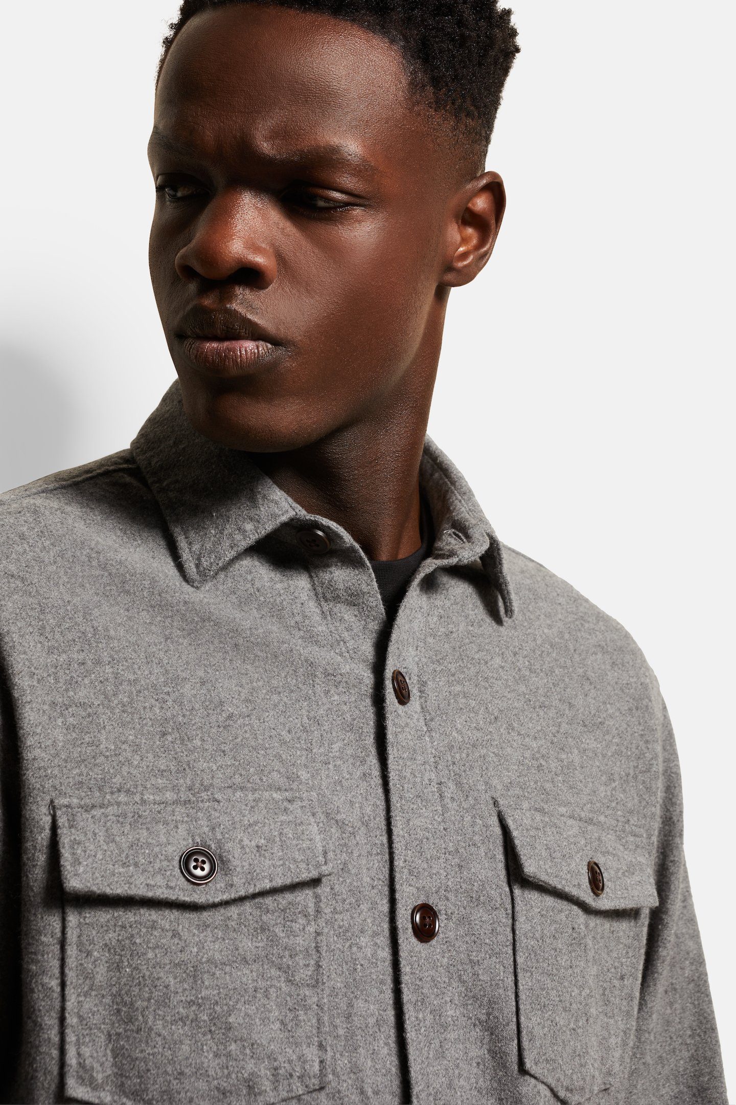 Bugatti Overhemd met lange mouwen Overshirt met opgestikte zakken
