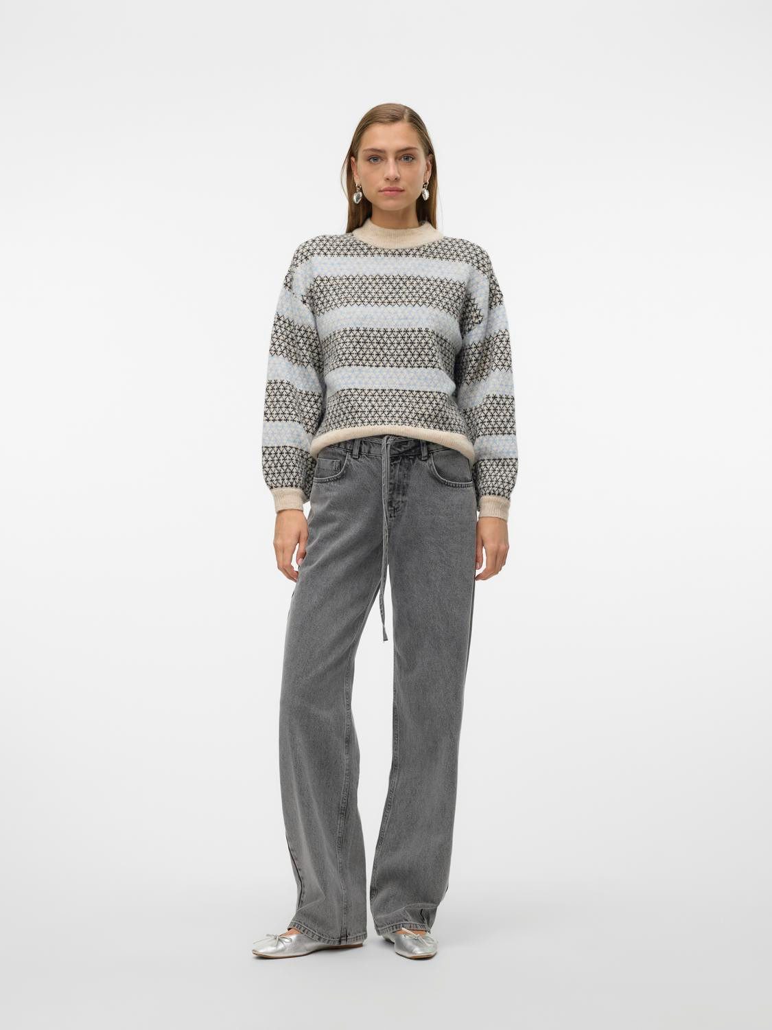 Vero Moda Gebreide trui VMTRIXIE LS HIGHNECK PULLOVER GA BOO