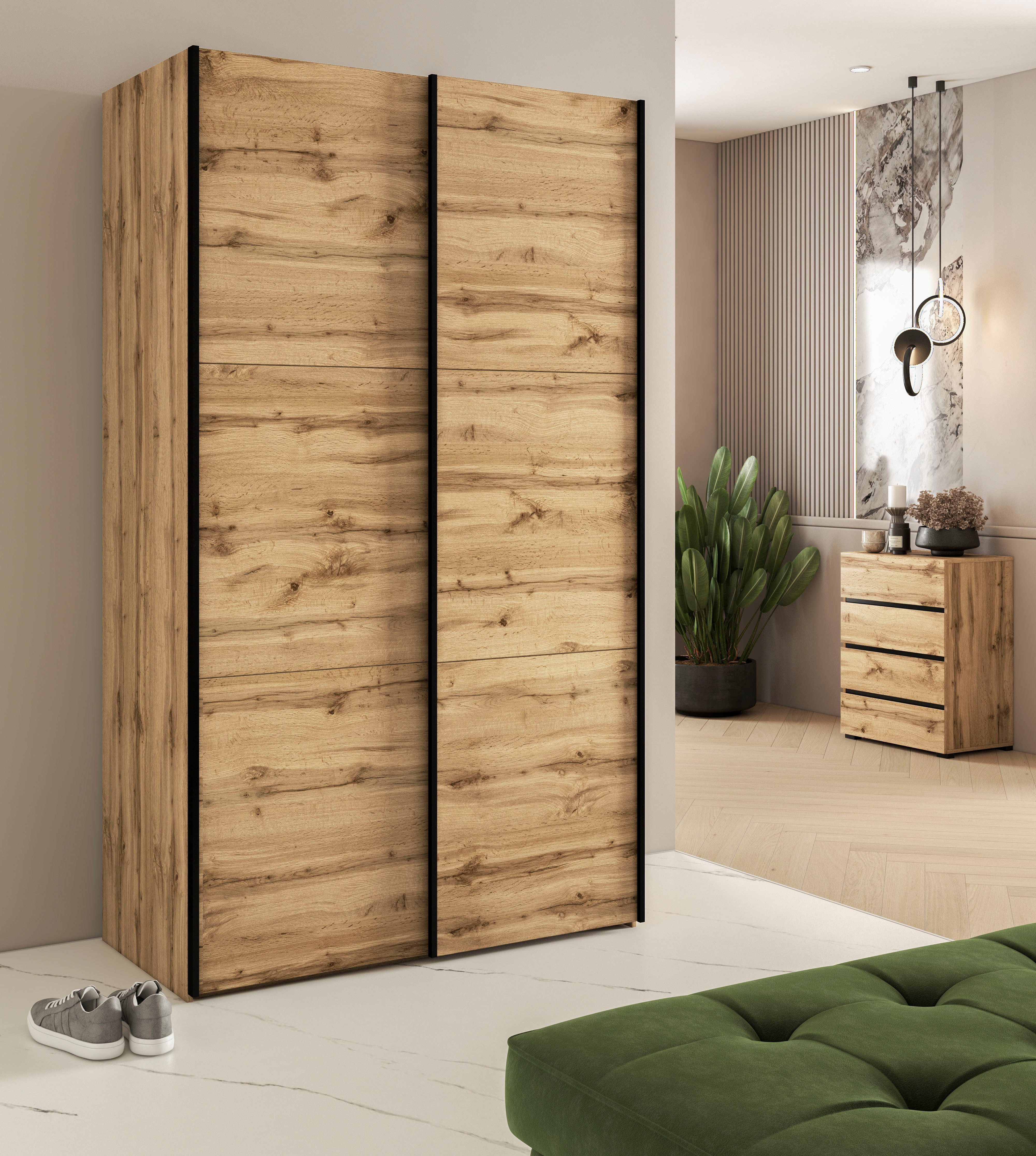 INOSIGN Kledingkast Eastvale, 120x64x210 cm, ideaal voor kleine ruimtes of niches