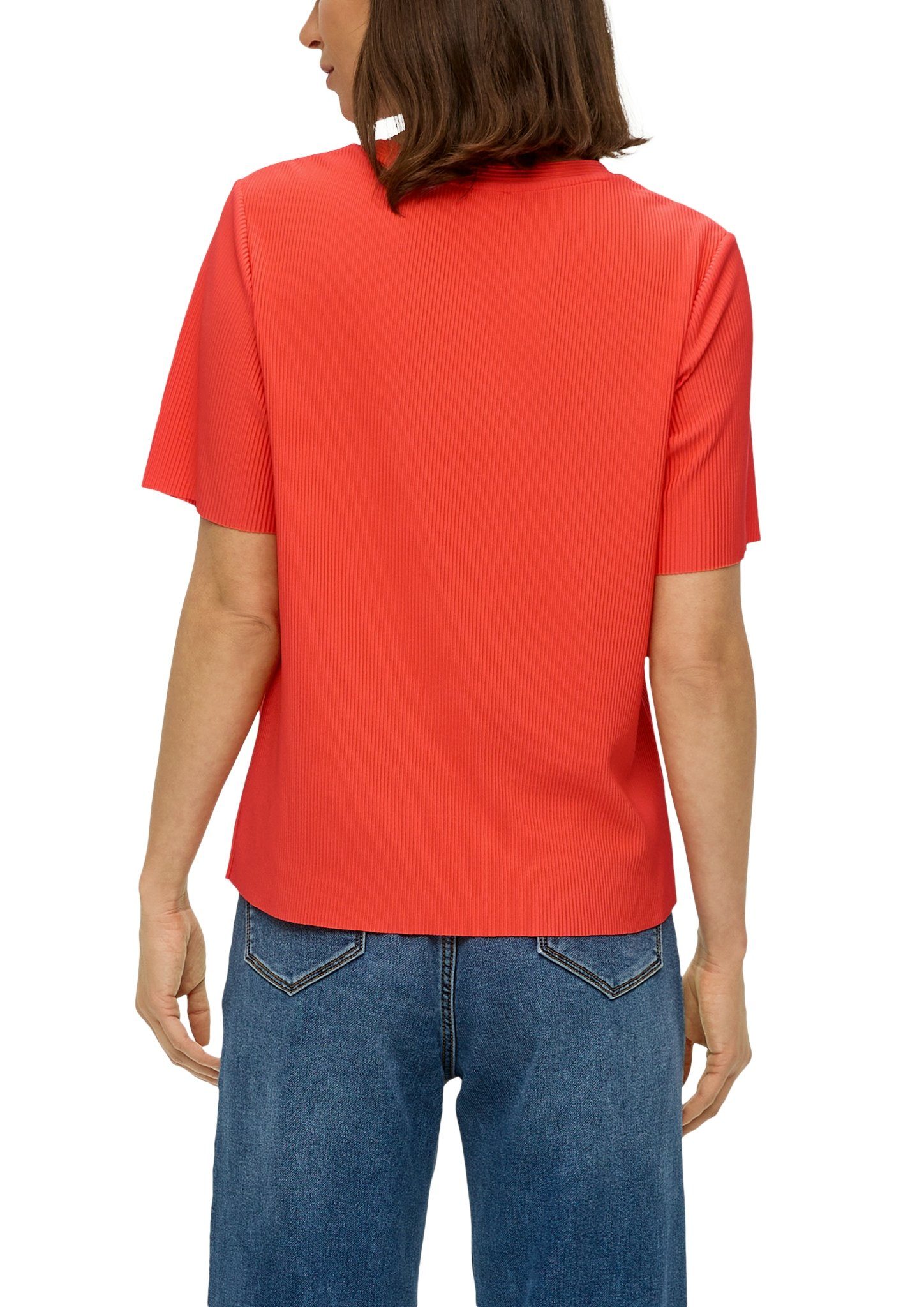 s.Oliver T-shirt met plisséplooien