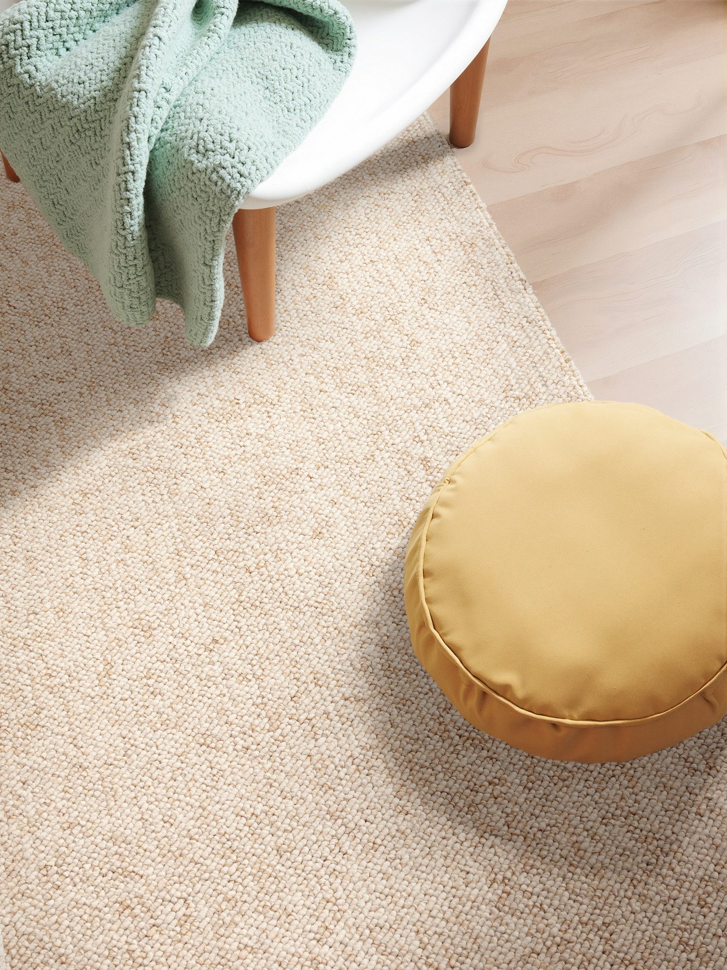 ELLE DECORATION Vloerkleed Rocco Loper, wasbaar, woonkamer, eetkamer, wol-look