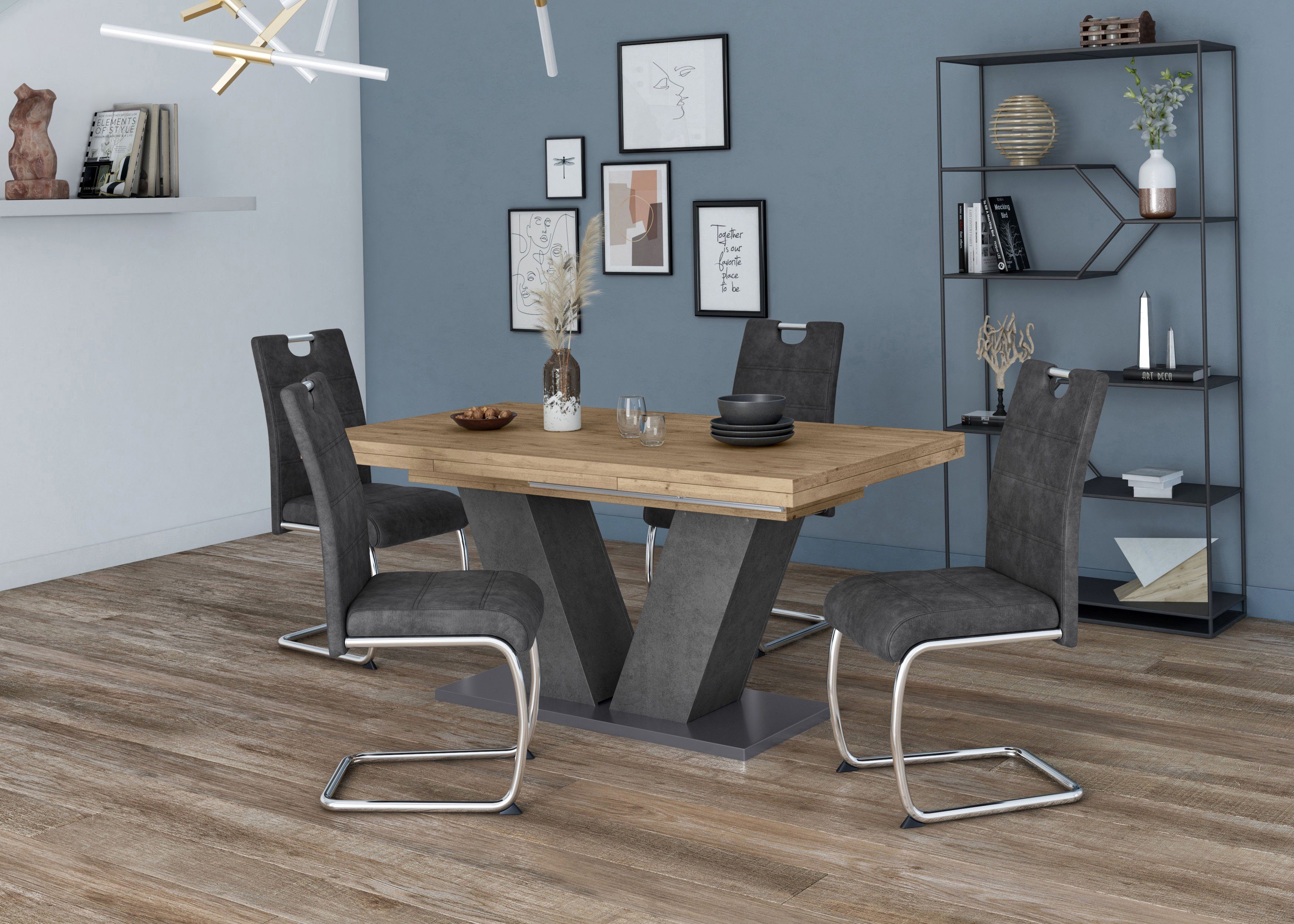 Mäusbacher Eettafel Comfort tafel TOPSELLER! Mäusbacher eettafel met V-frame en bodemplaat