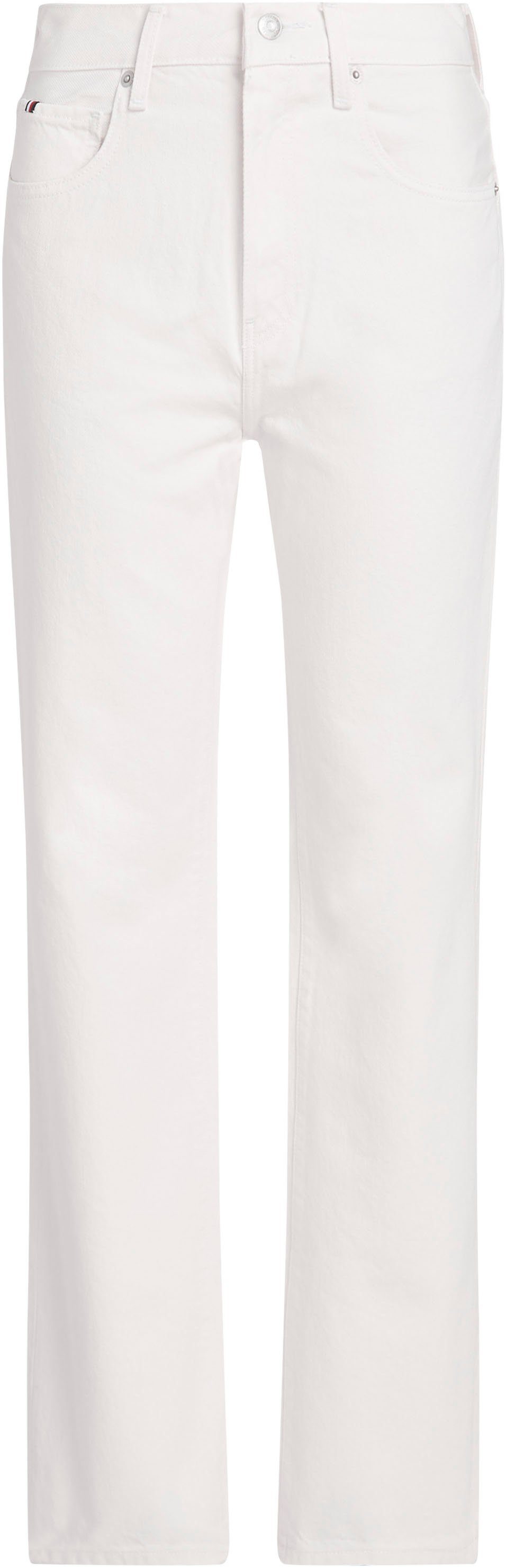 Tommy Hilfiger Bootcut jeans RELAXED BOOTCUT HW ECRU met logo-badge